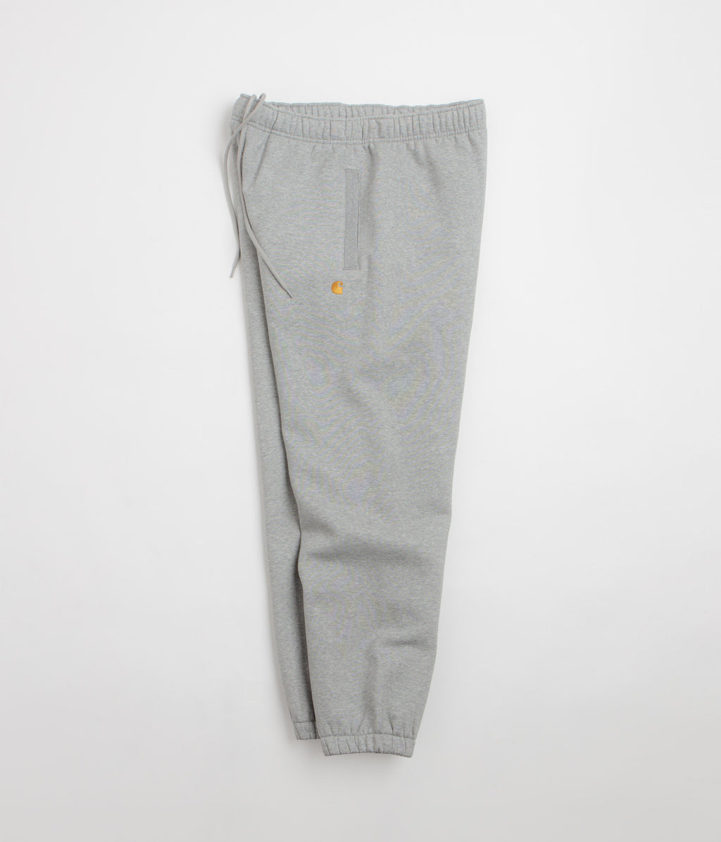 Carhartt Chase Sweatpants - Grey Heather / Gold / Grey