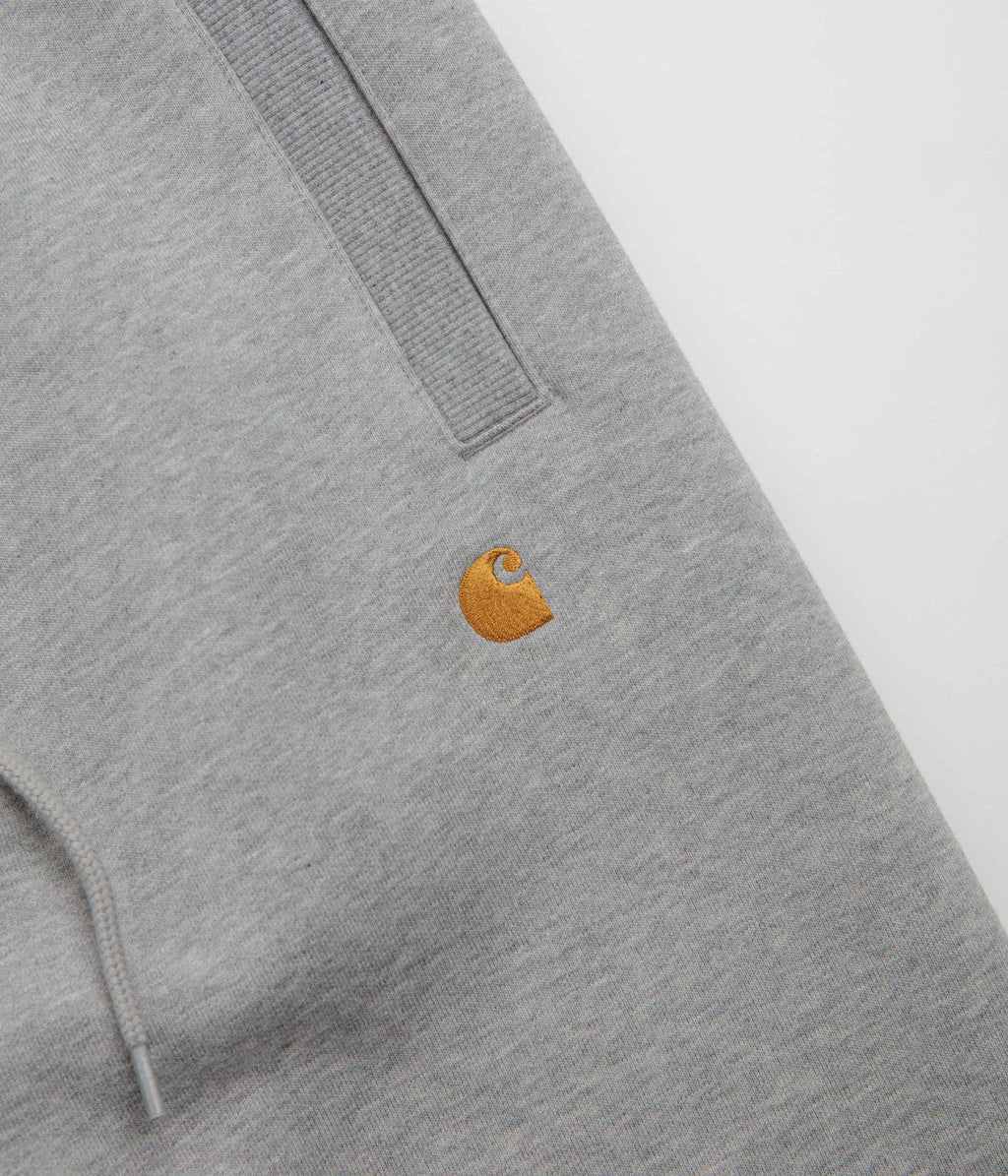 Carhartt Chase Sweatpants - Grey Heather / Gold / Grey