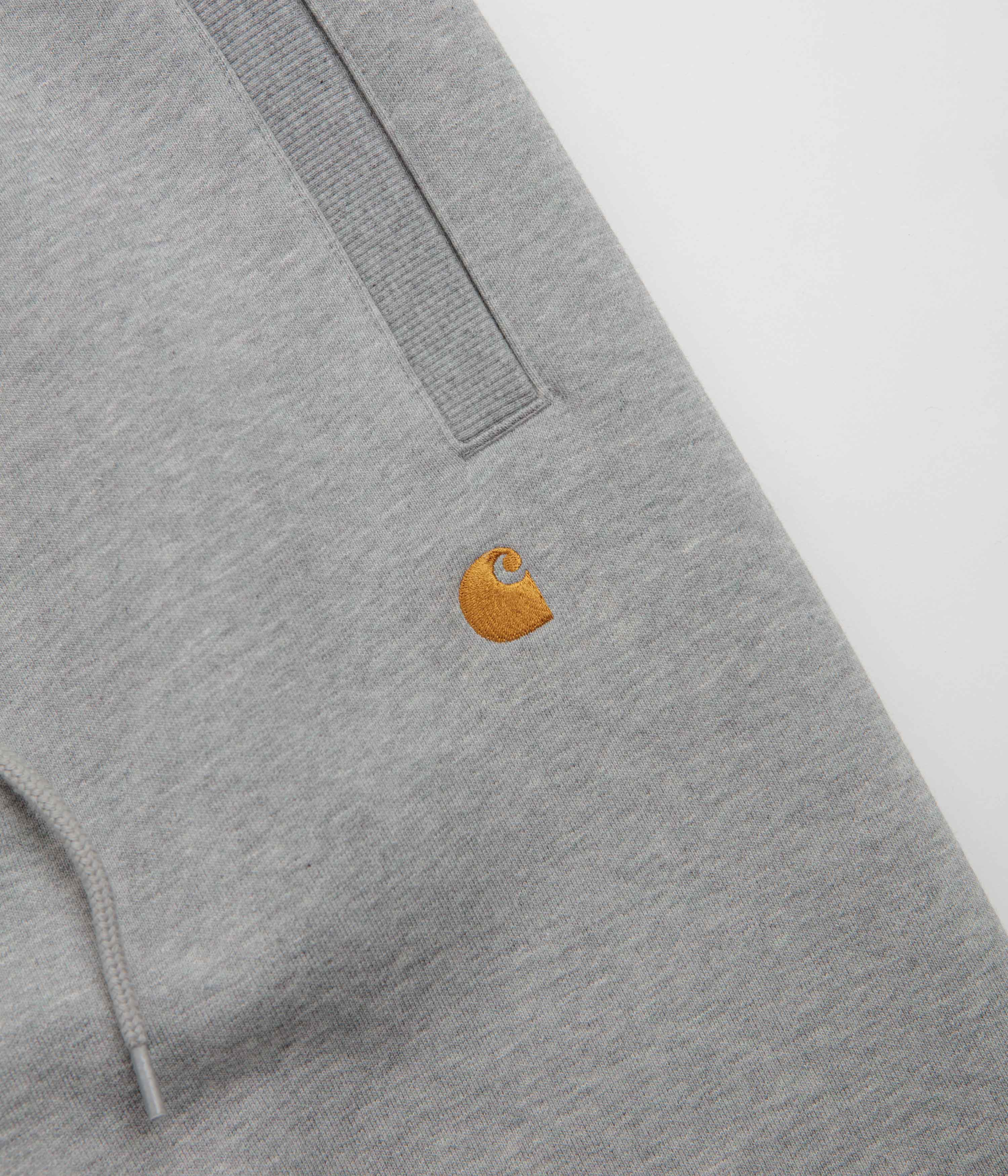 Carhartt Chase Sweatpants - Grey Heather / Gold / Grey