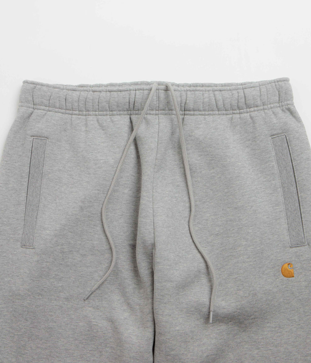 Carhartt Chase Sweatpants - Grey Heather / Gold / Grey