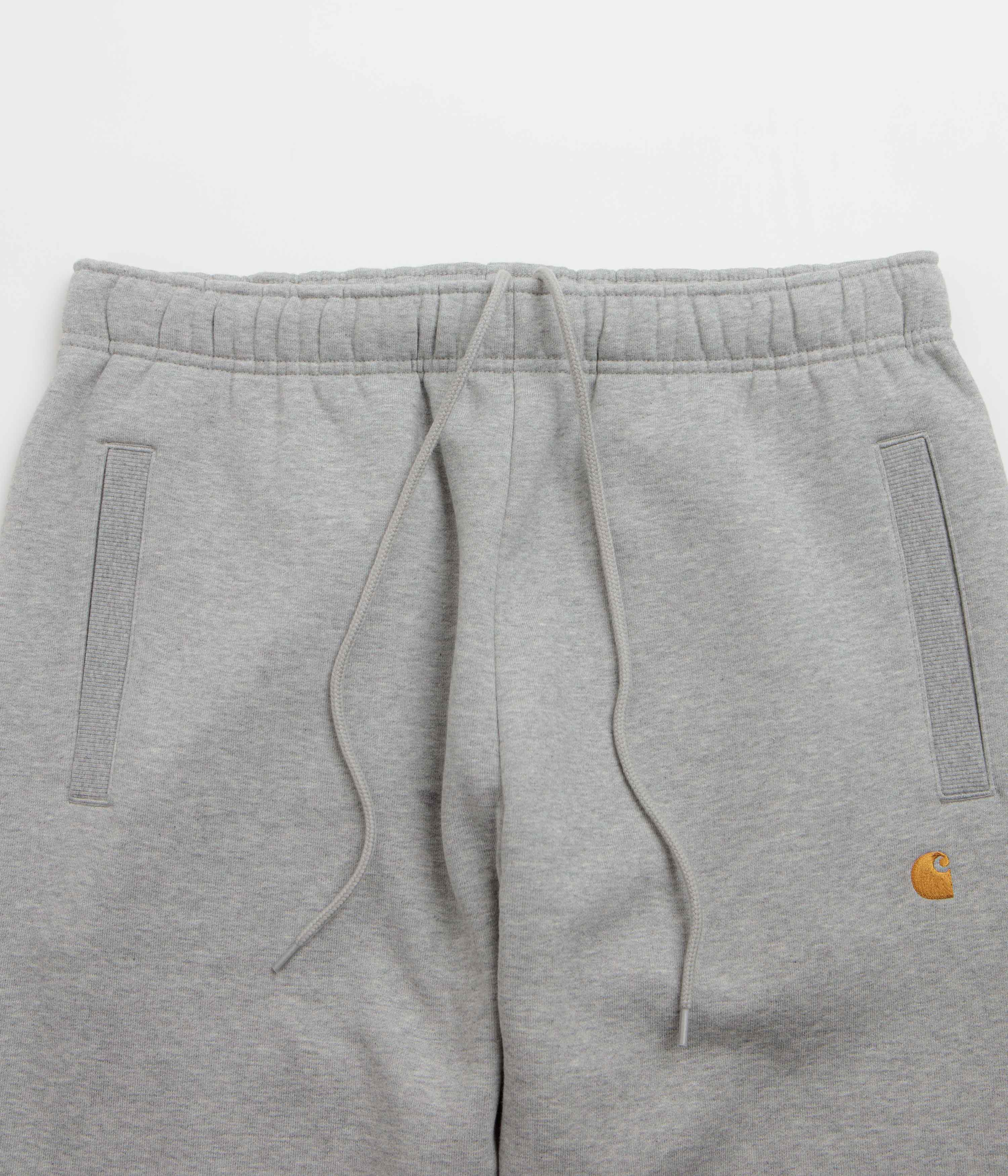 Carhartt Chase Sweatpants - Grey Heather / Gold / Grey