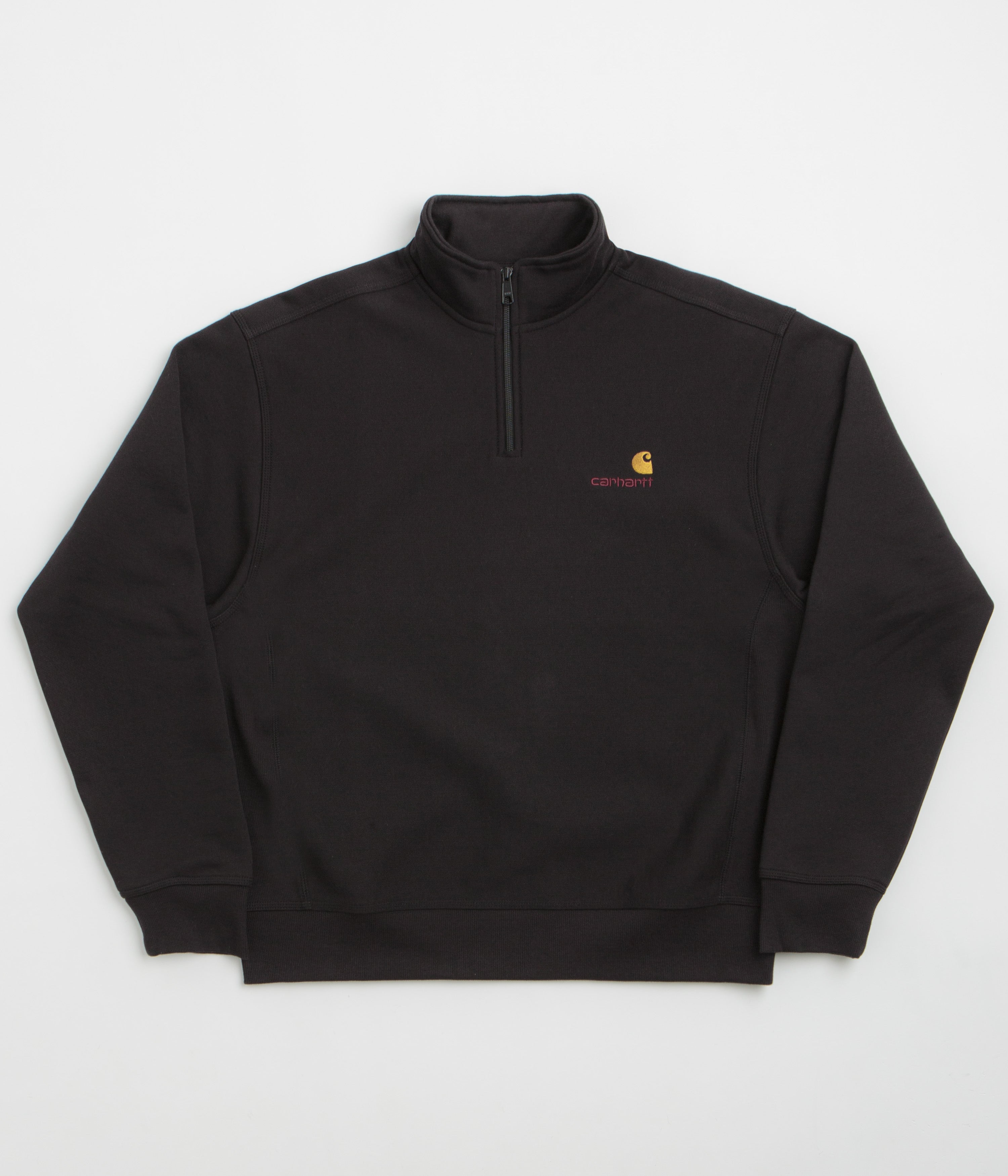 Carhartt Half Zip American Script Sweatshirt - Black