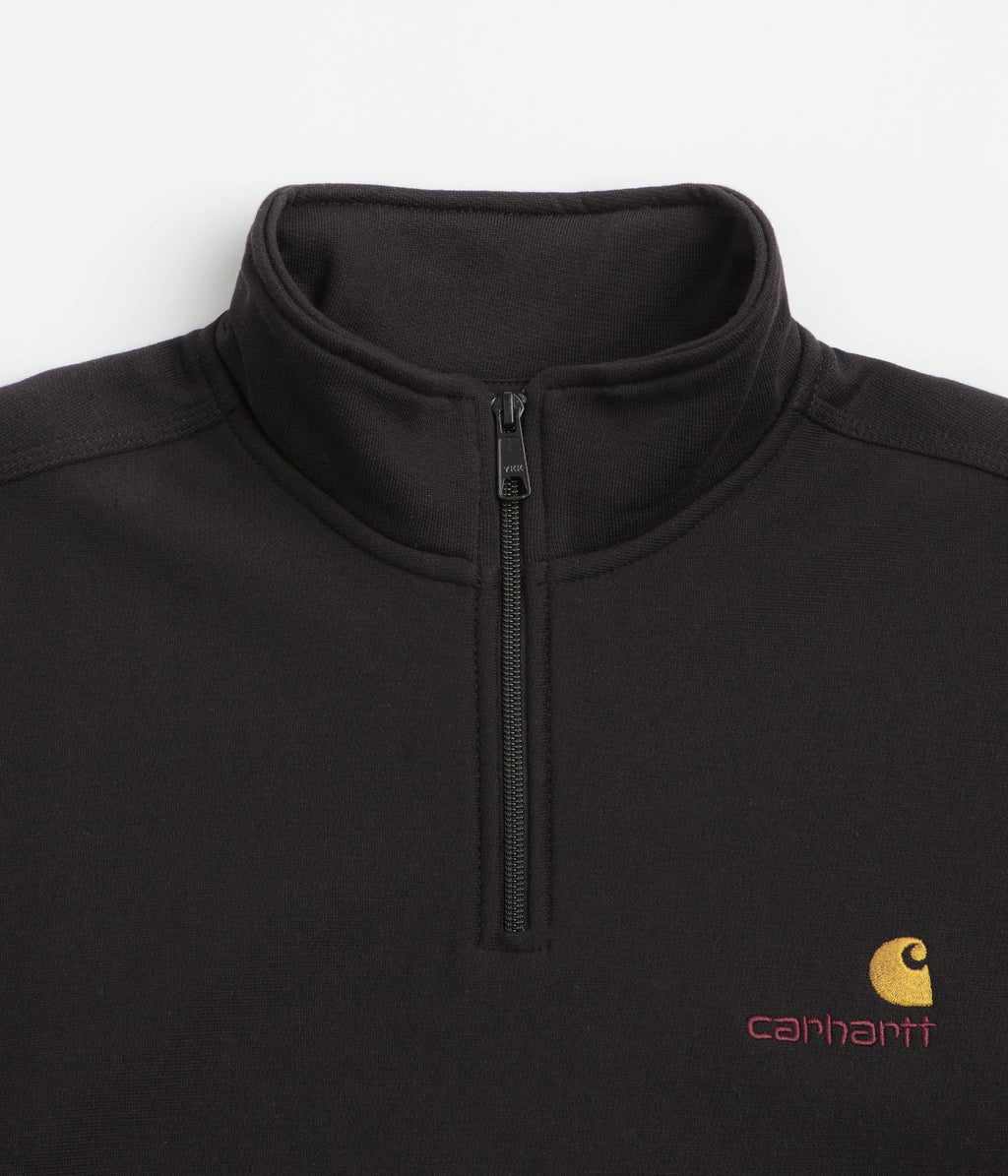 Carhartt Half Zip American Script Sweatshirt - Black