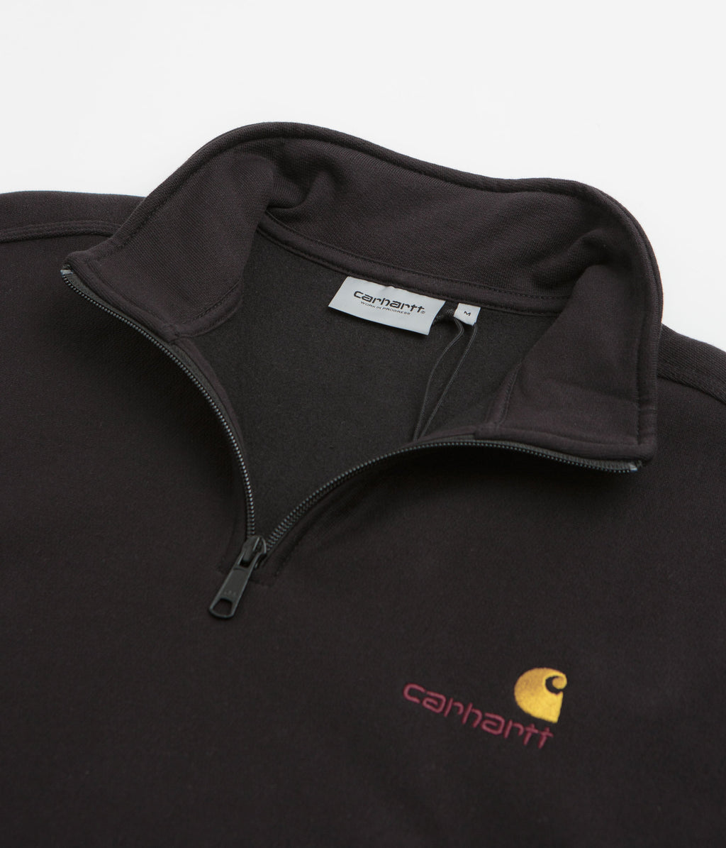 Carhartt Half Zip American Script Sweatshirt - Black