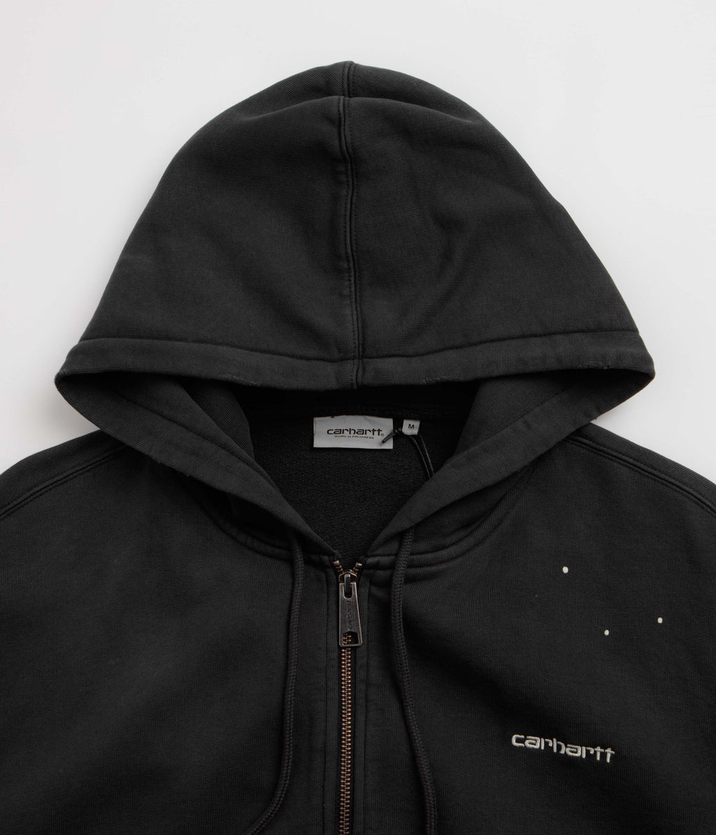 Carhartt Hooded Painter Jacket - Black Destroy Wash / Splatter