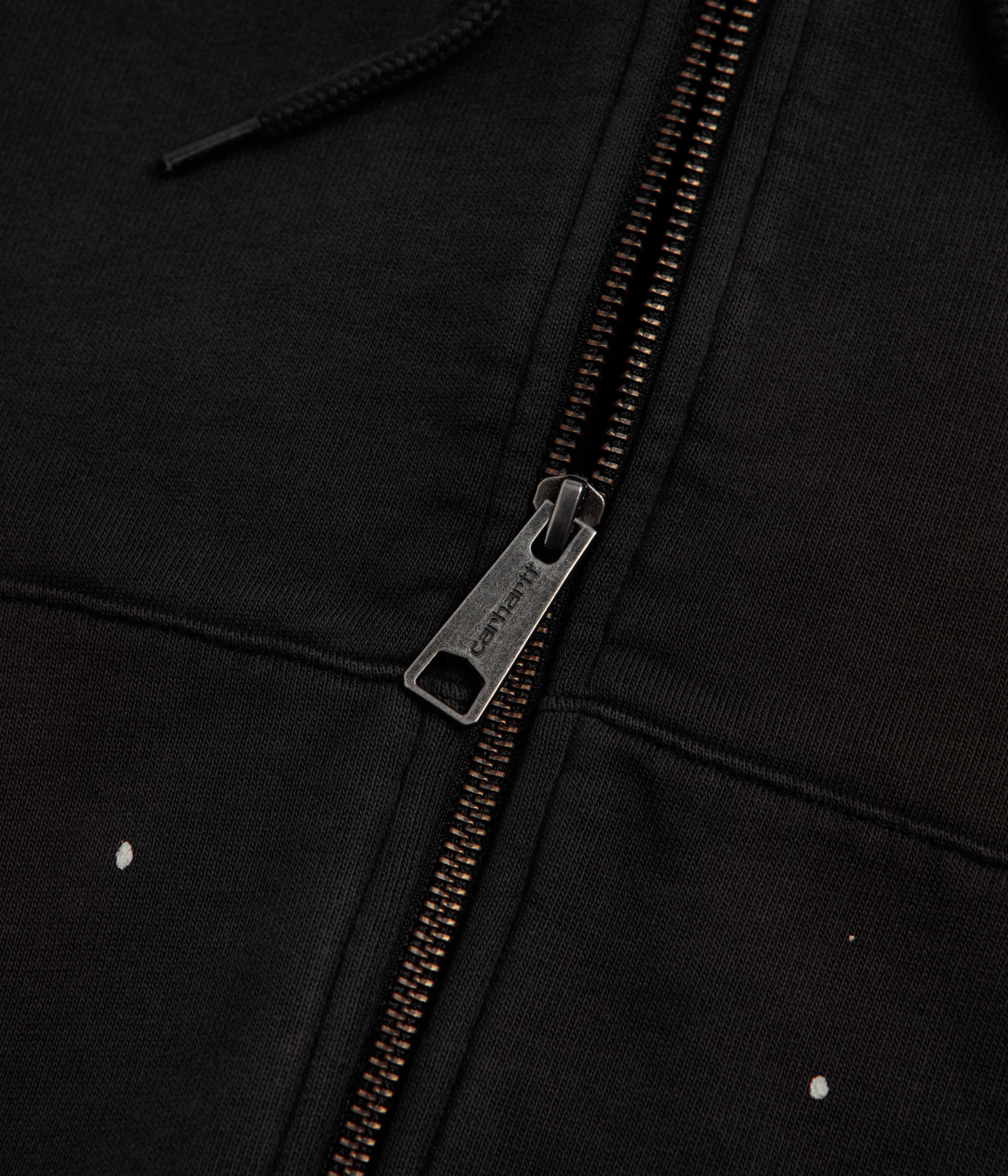 Carhartt Hooded Painter Jacket - Black Destroy Wash / Splatter