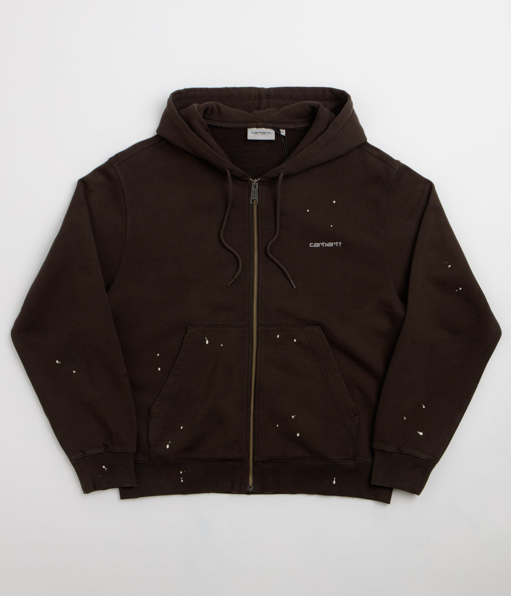 Carhartt Hooded Painter Jacket - Tobacco Destroy Wash / Splatter