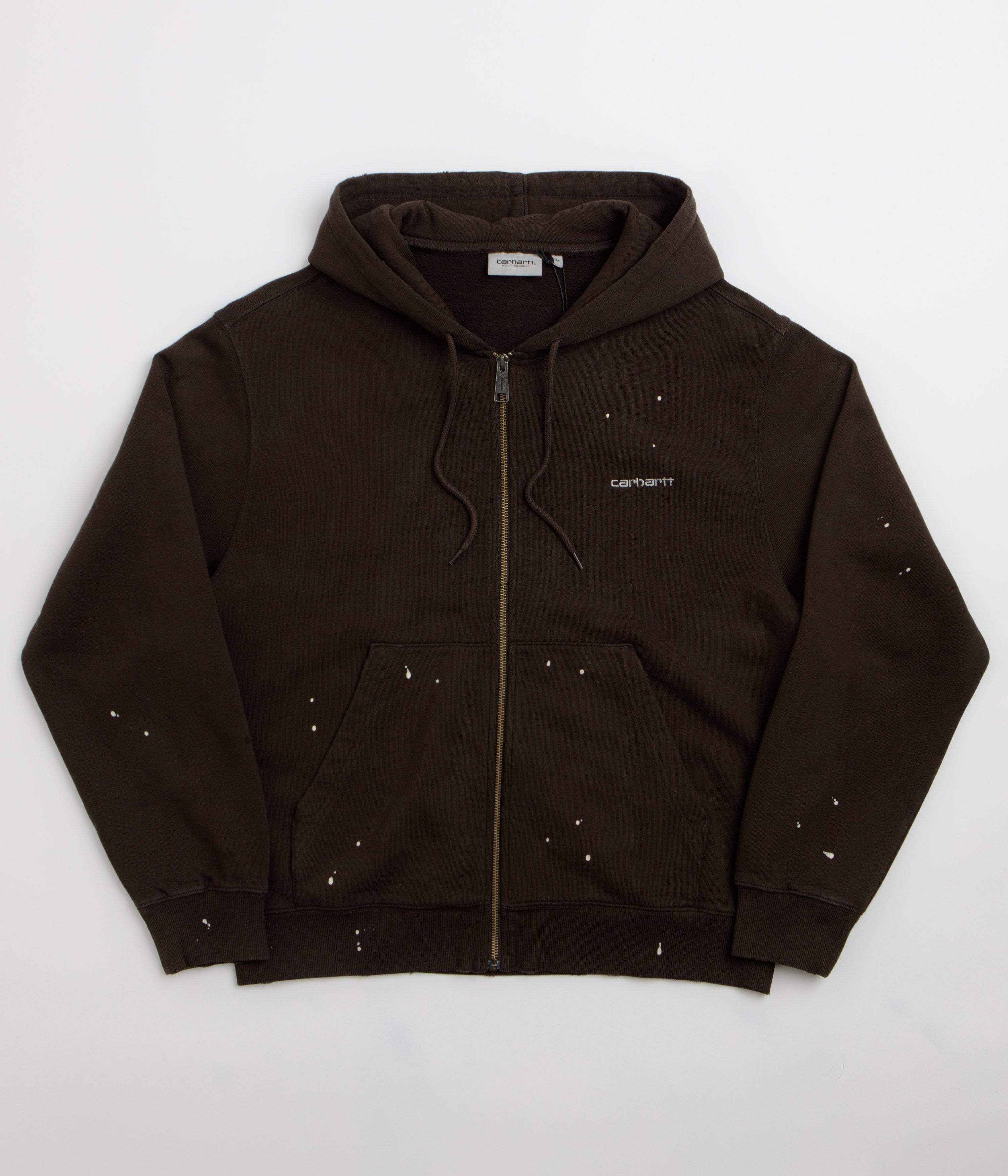 Carhartt Hooded Painter Jacket - Tobacco Destroy Wash / Splatter