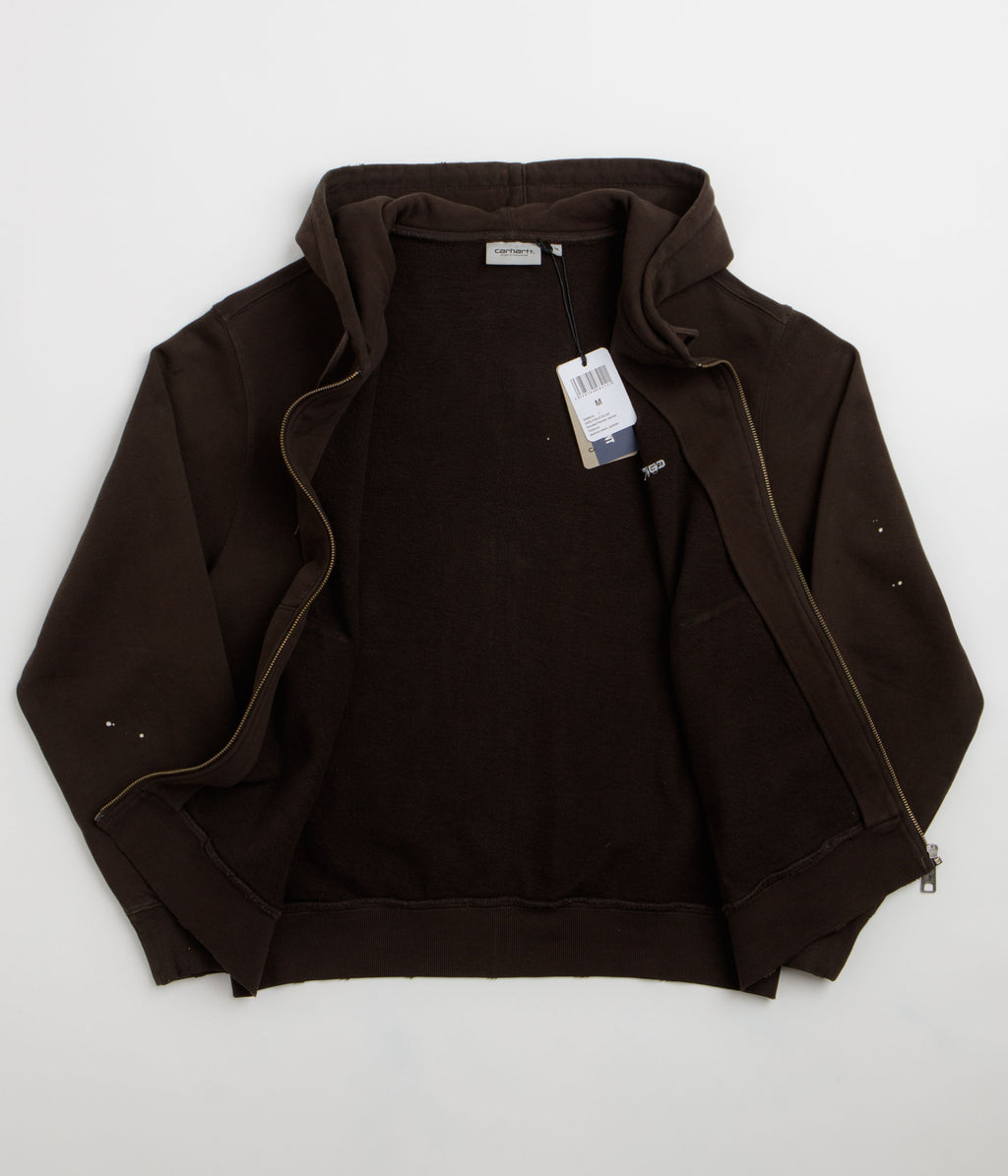 Carhartt Hooded Painter Jacket - Tobacco Destroy Wash / Splatter