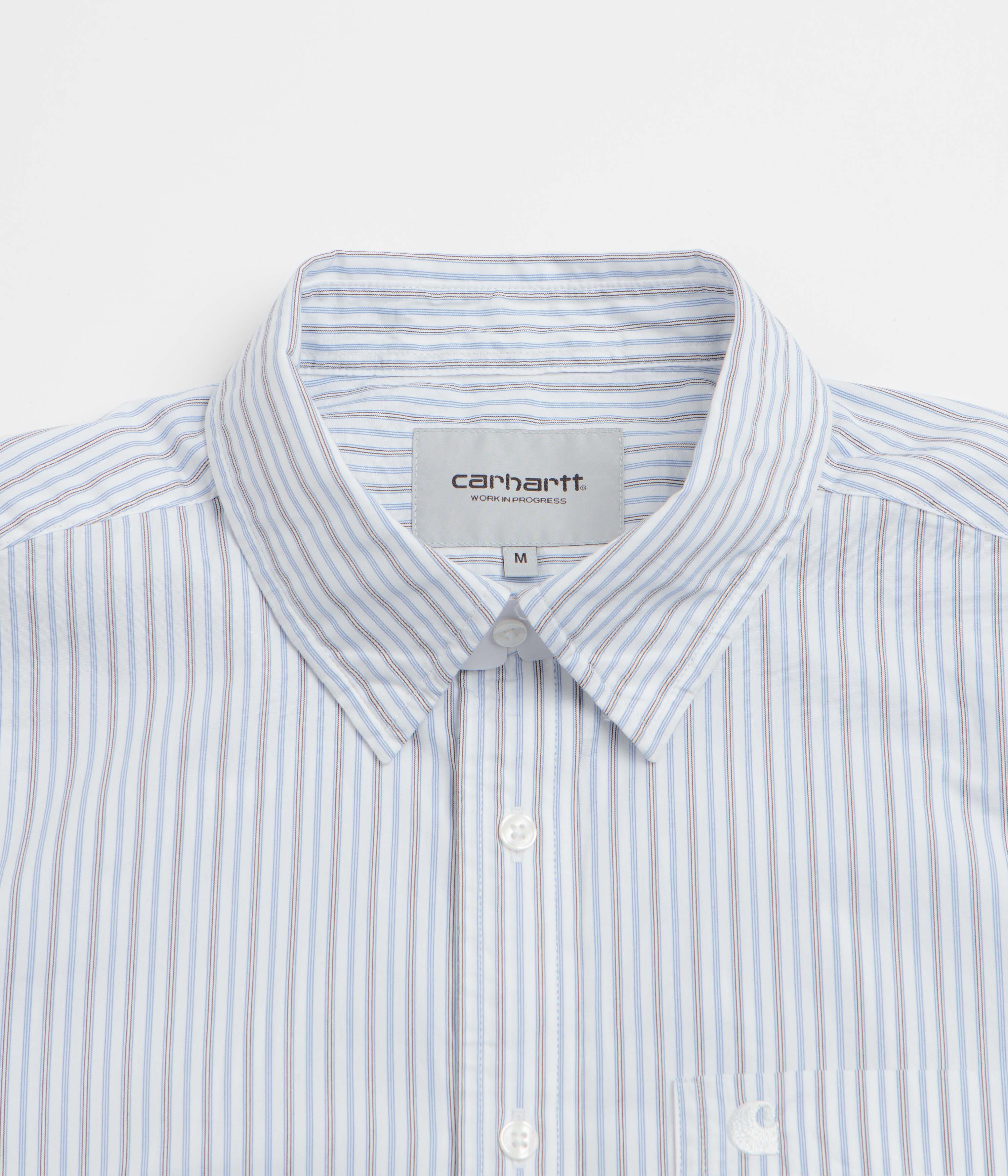Carhartt Keene Short Sleeve Shirt - Keene Stripe / White
