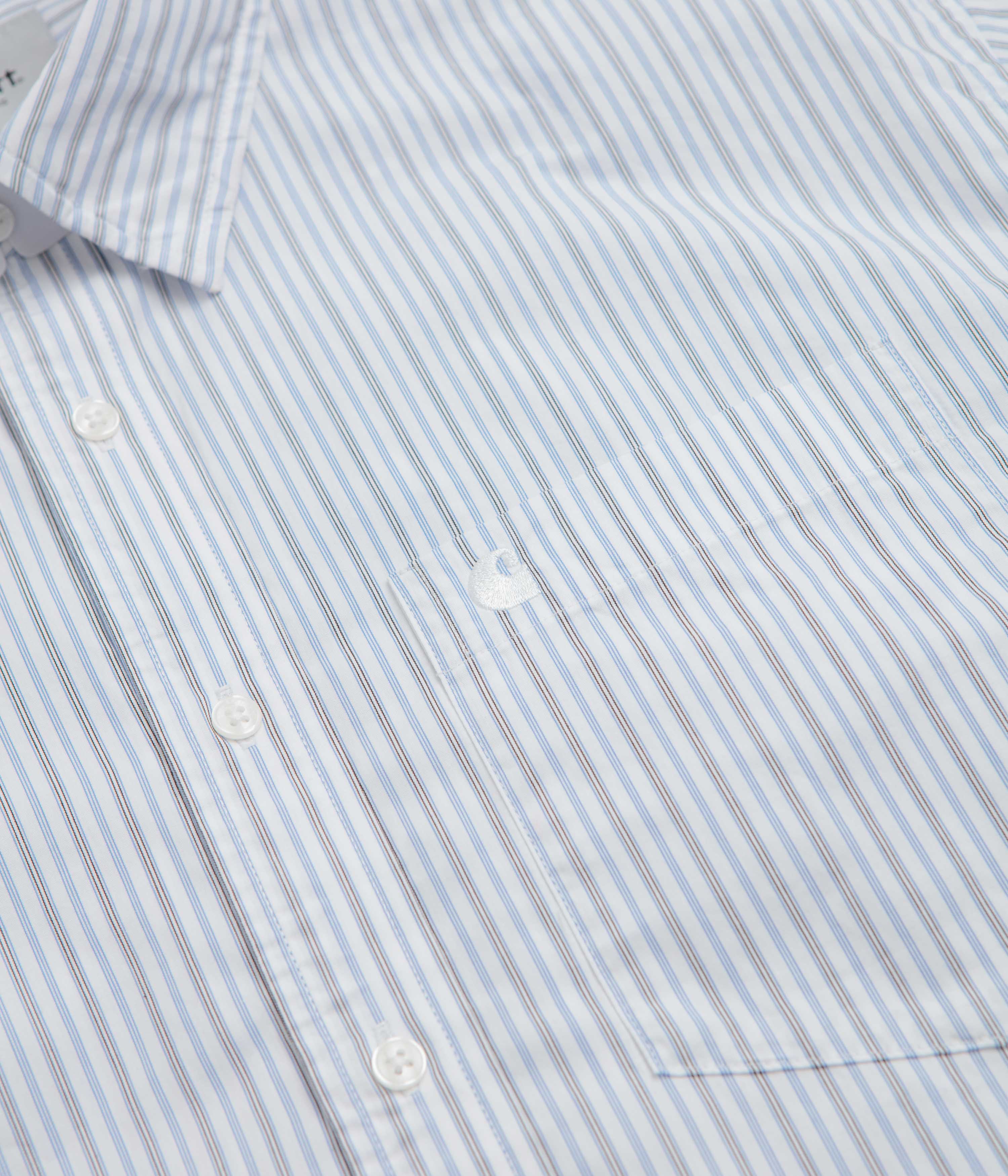 Carhartt Keene Short Sleeve Shirt - Keene Stripe / White