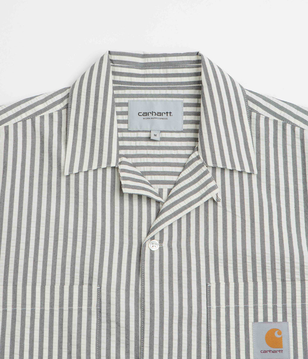 Carhartt Leavel Short Sleeve Shirt - Leavel Stripe / Black / Wax