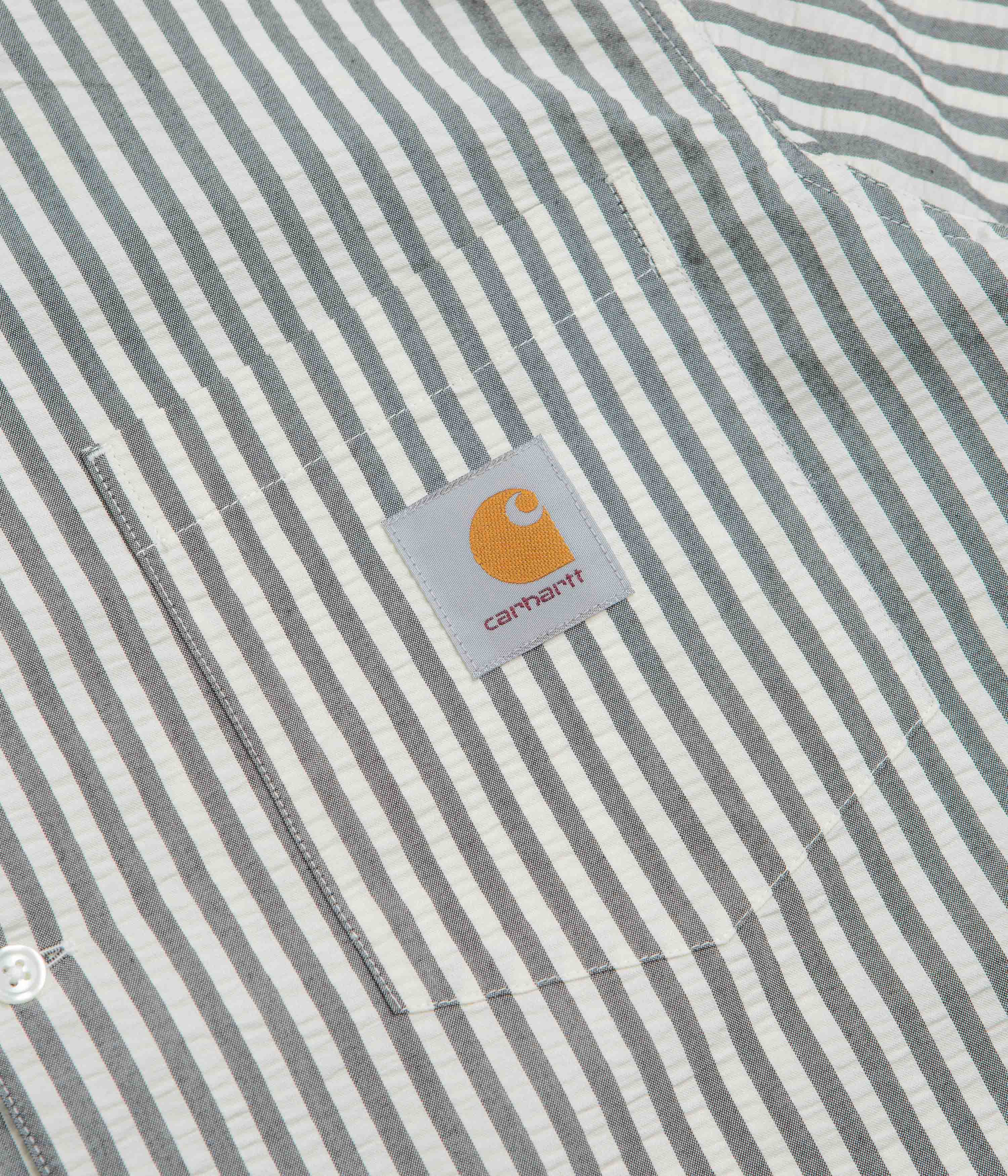 Carhartt Leavel Short Sleeve Shirt - Leavel Stripe / Black / Wax