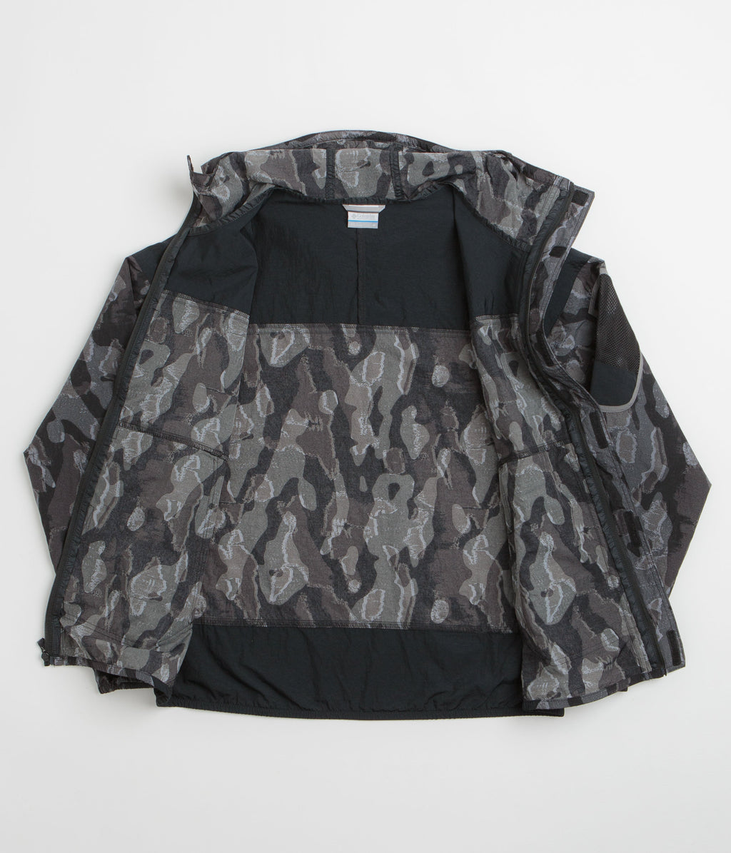 Columbia Challenger II Printed Windbreaker Jacket - Black Treebark / Black