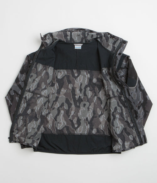 Columbia Challenger II Printed Windbreaker Jacket - Black Treebark / Black