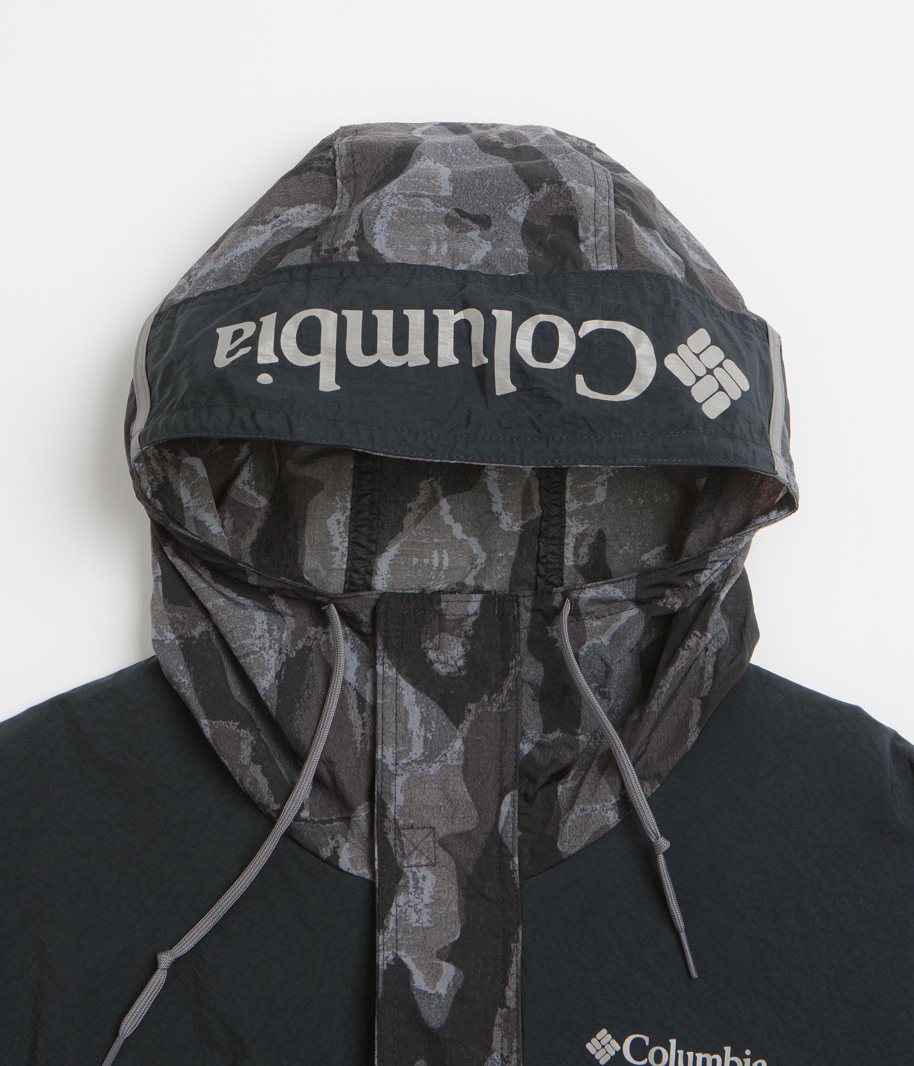 Columbia Challenger II Printed Windbreaker Jacket - Black Treebark / Black