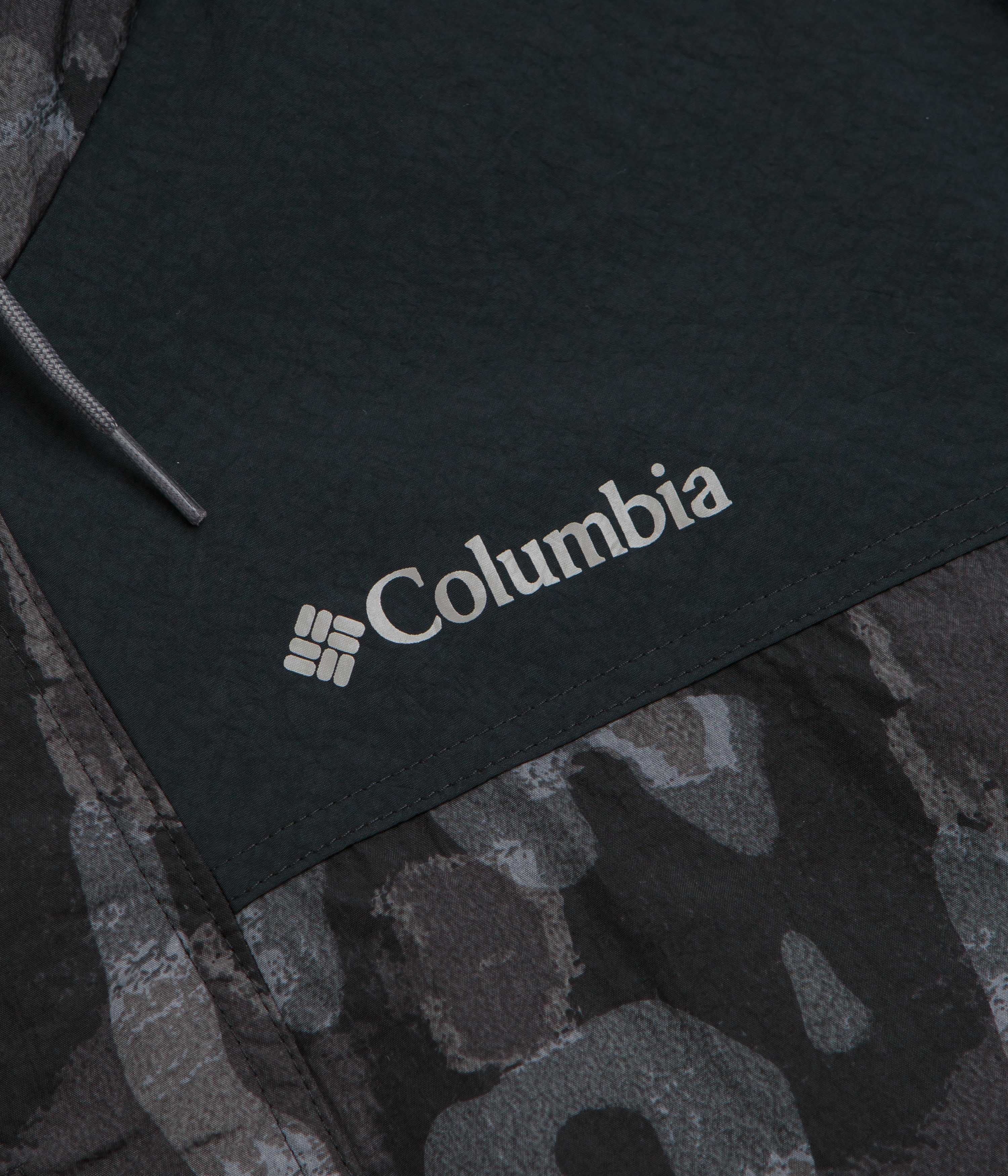 Columbia Challenger II Printed Windbreaker Jacket - Black Treebark / Black