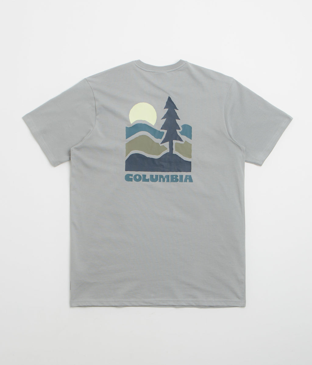 Columbia Explorers Canyon Back T-Shirt - Columbia Grey / Get Hiked