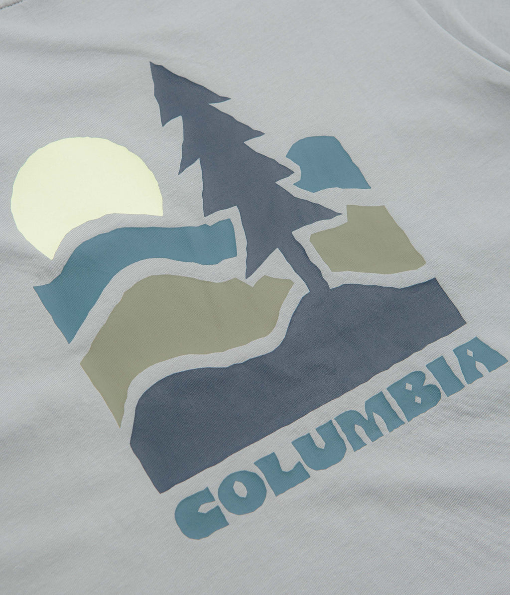 Columbia Explorers Canyon Back T-Shirt - Columbia Grey / Get Hiked