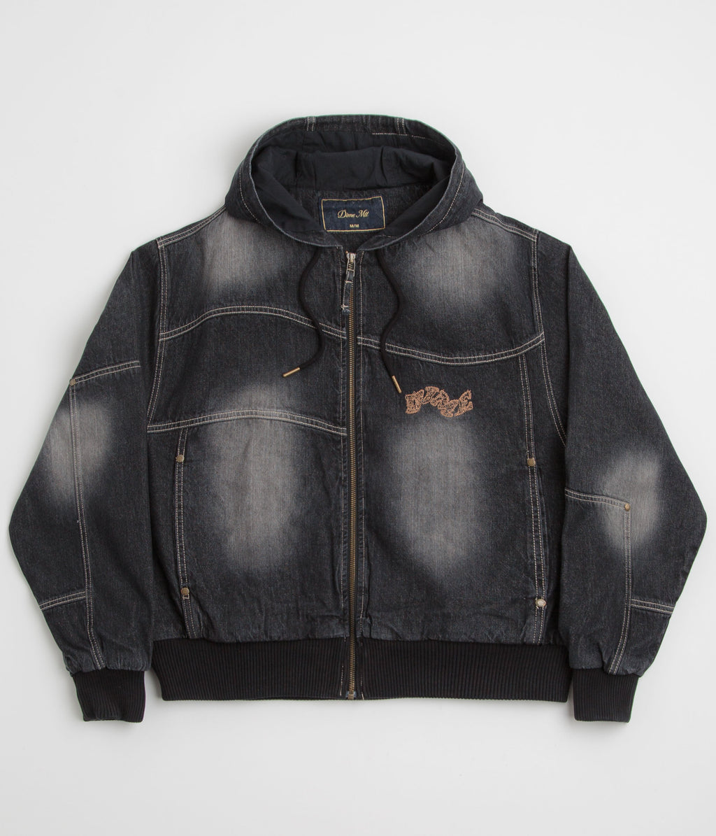 Dime Hooded Utility Jacket - Sandblasted Black