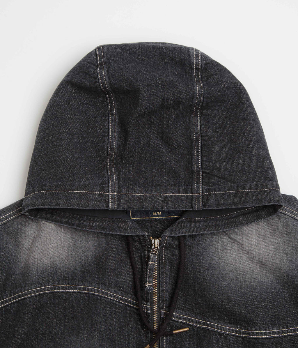 Dime Hooded Utility Jacket - Sandblasted Black