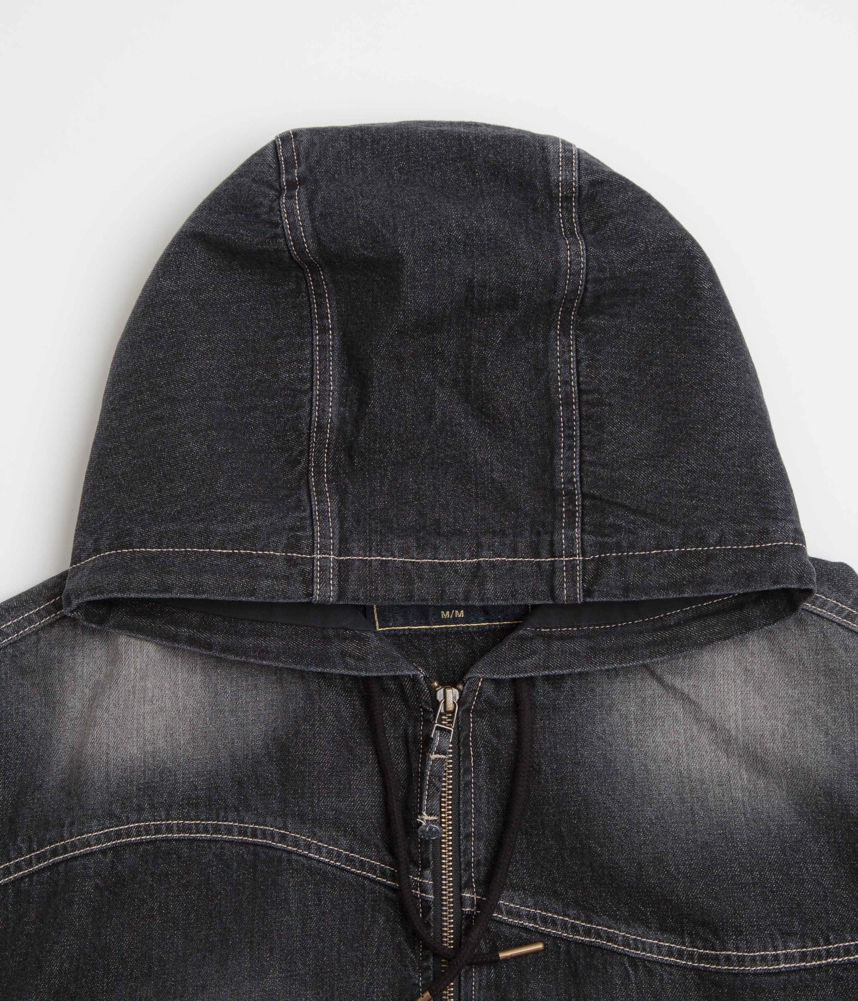 Dime Hooded Utility Jacket - Sandblasted Black
