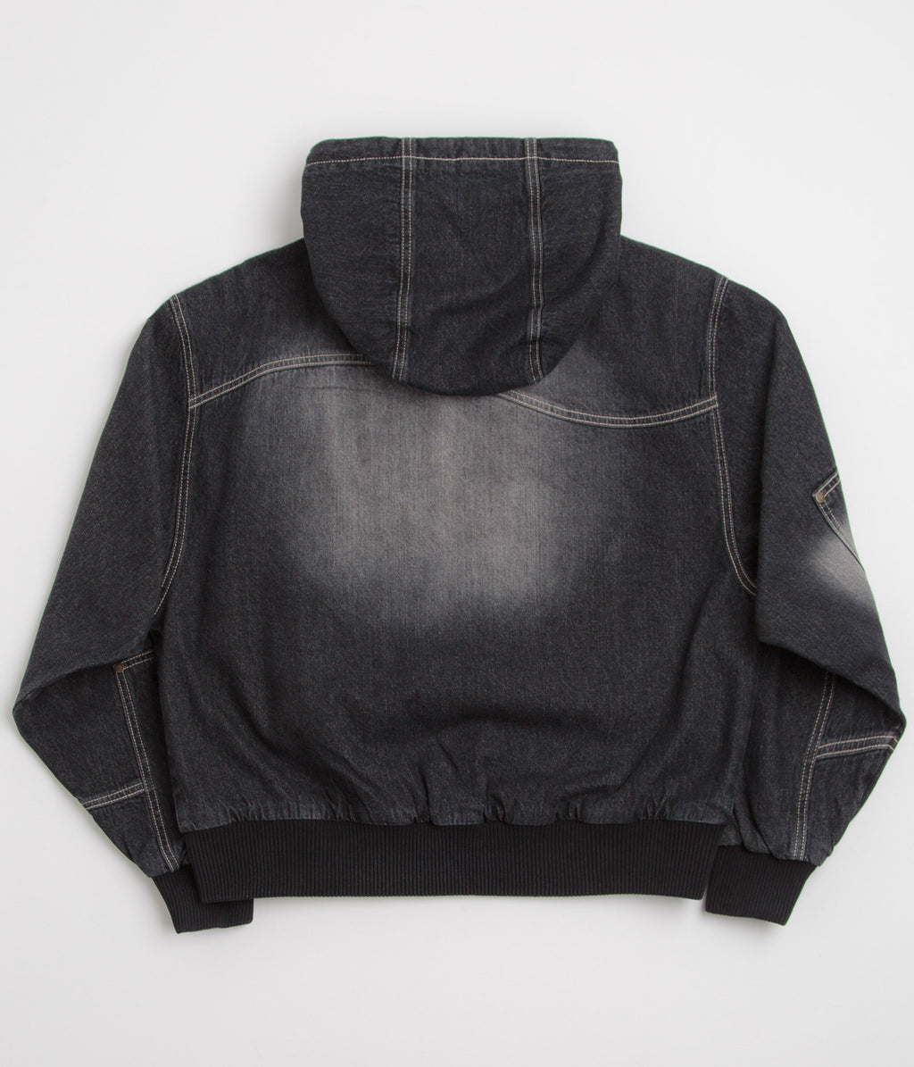 Dime Hooded Utility Jacket - Sandblasted Black