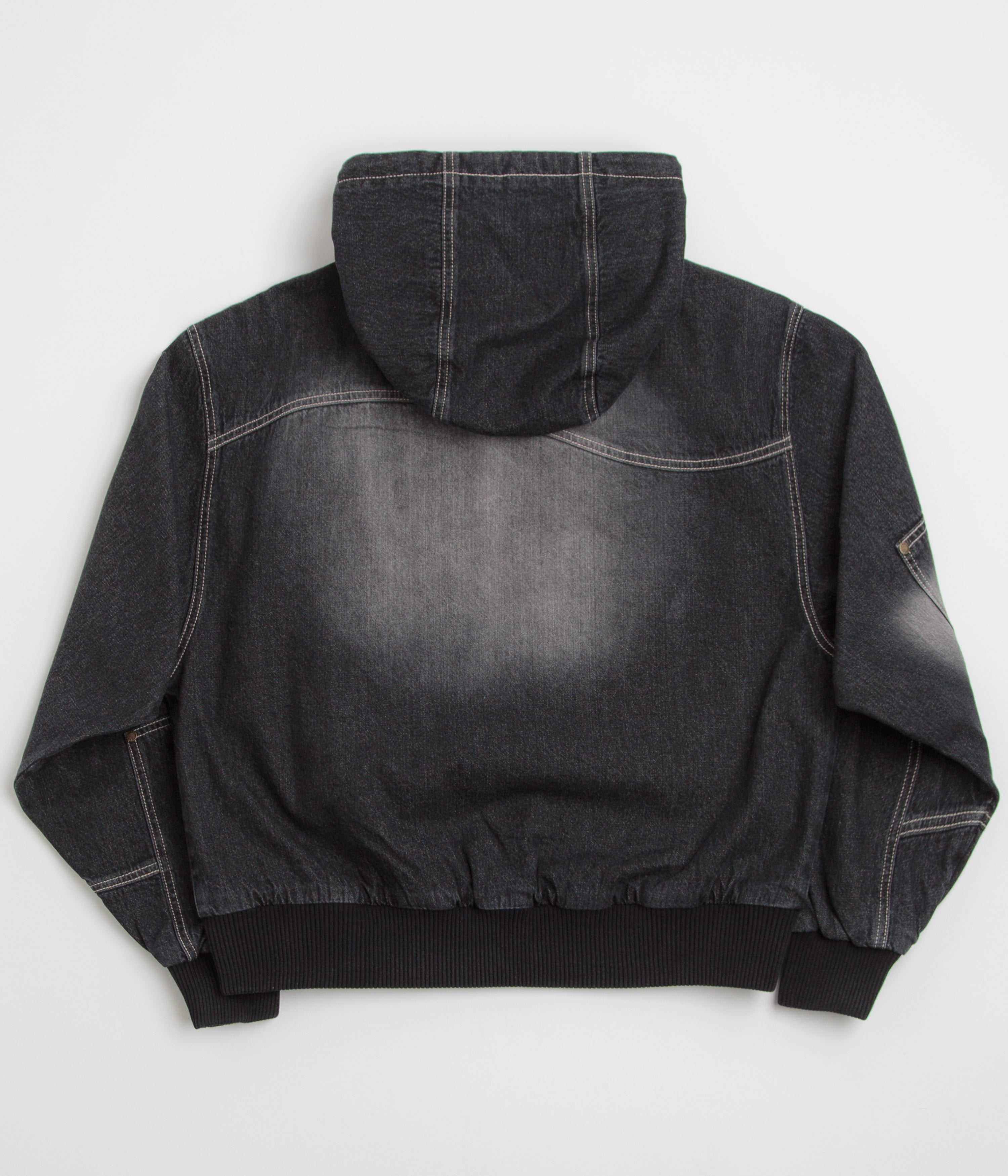 Dime Hooded Utility Jacket - Sandblasted Black