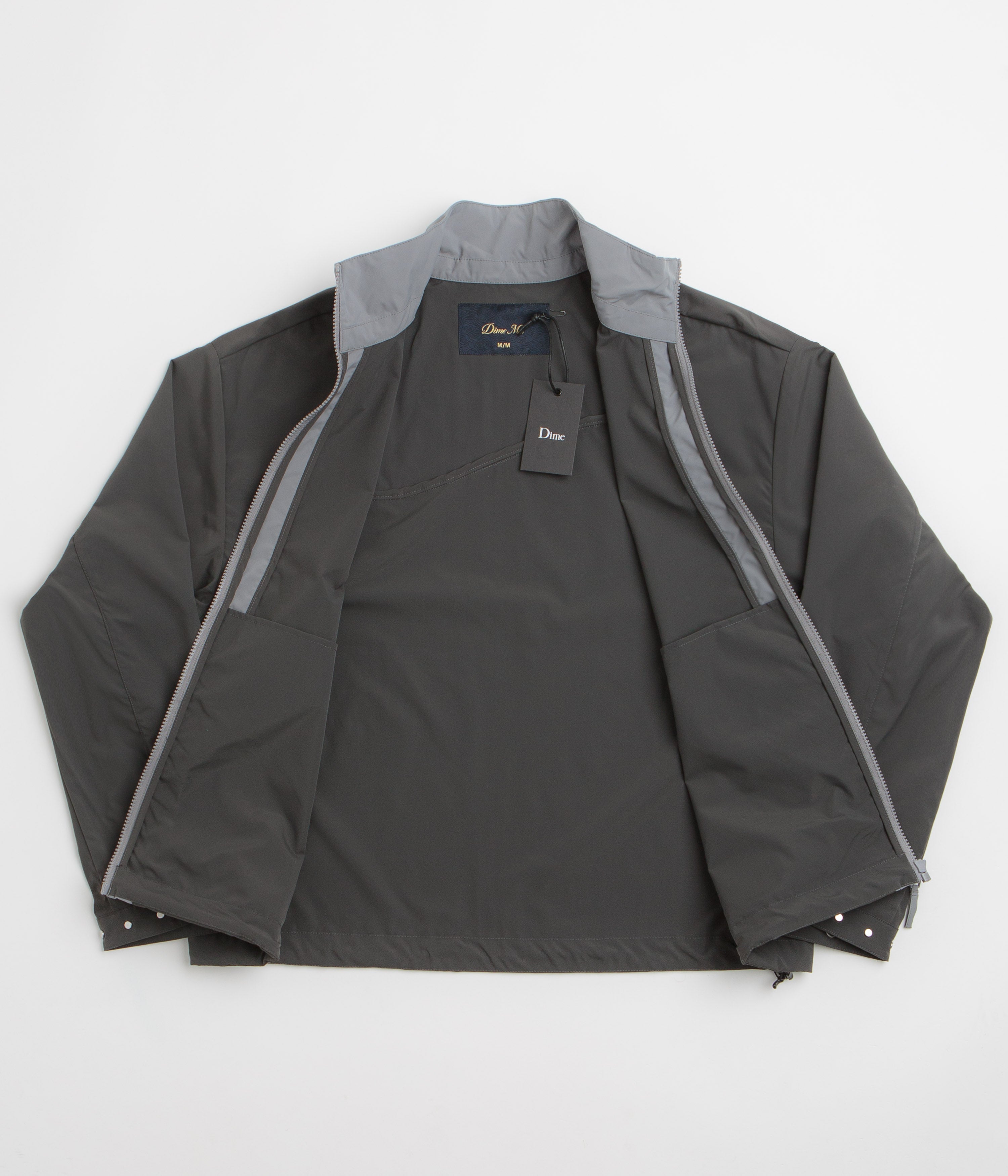 Dime Two Tone Windbreaker Jacket - Charcoal