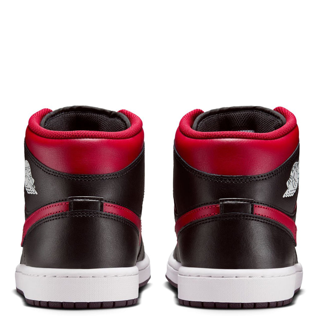 Men's Jordan 1 Mid Black/Varsity Red-Summit White (DQ8426 067)