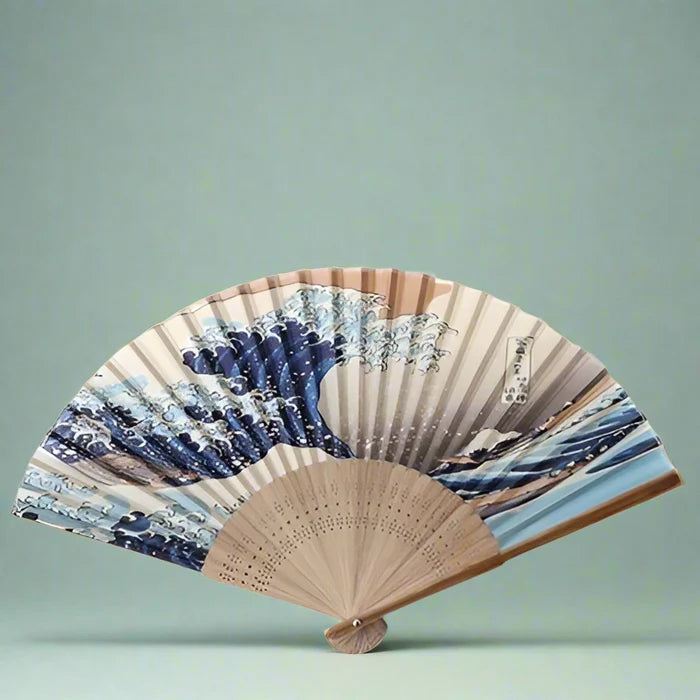 Folding Hand Fan: The Great Wave