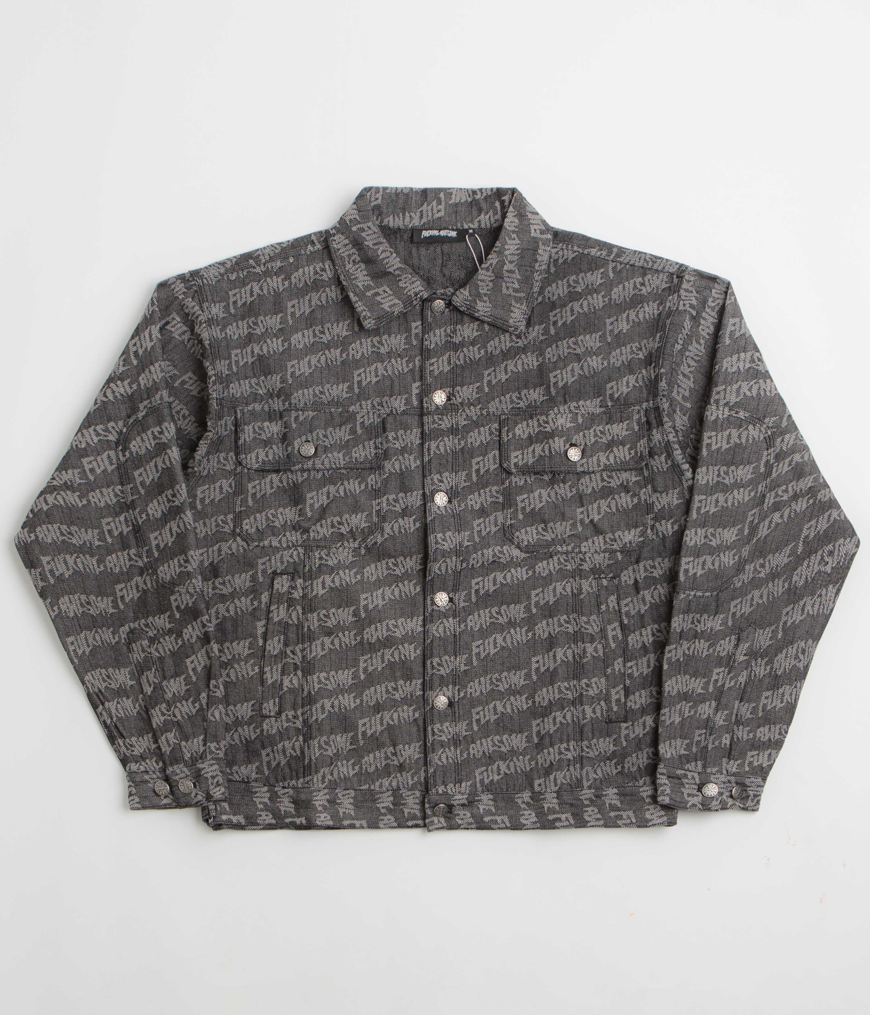 Fucking Awesome Herringbone Work Jacket - Black / Light Grey