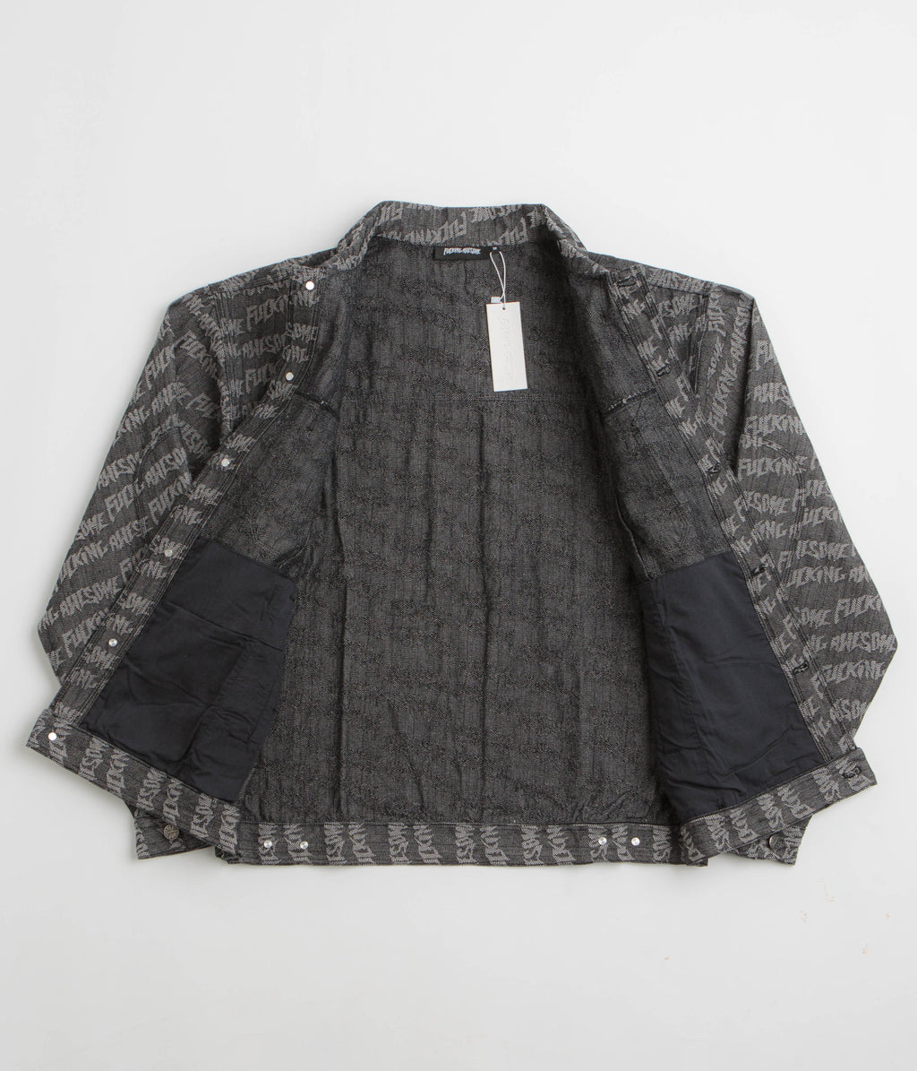 Fucking Awesome Herringbone Work Jacket - Black / Light Grey