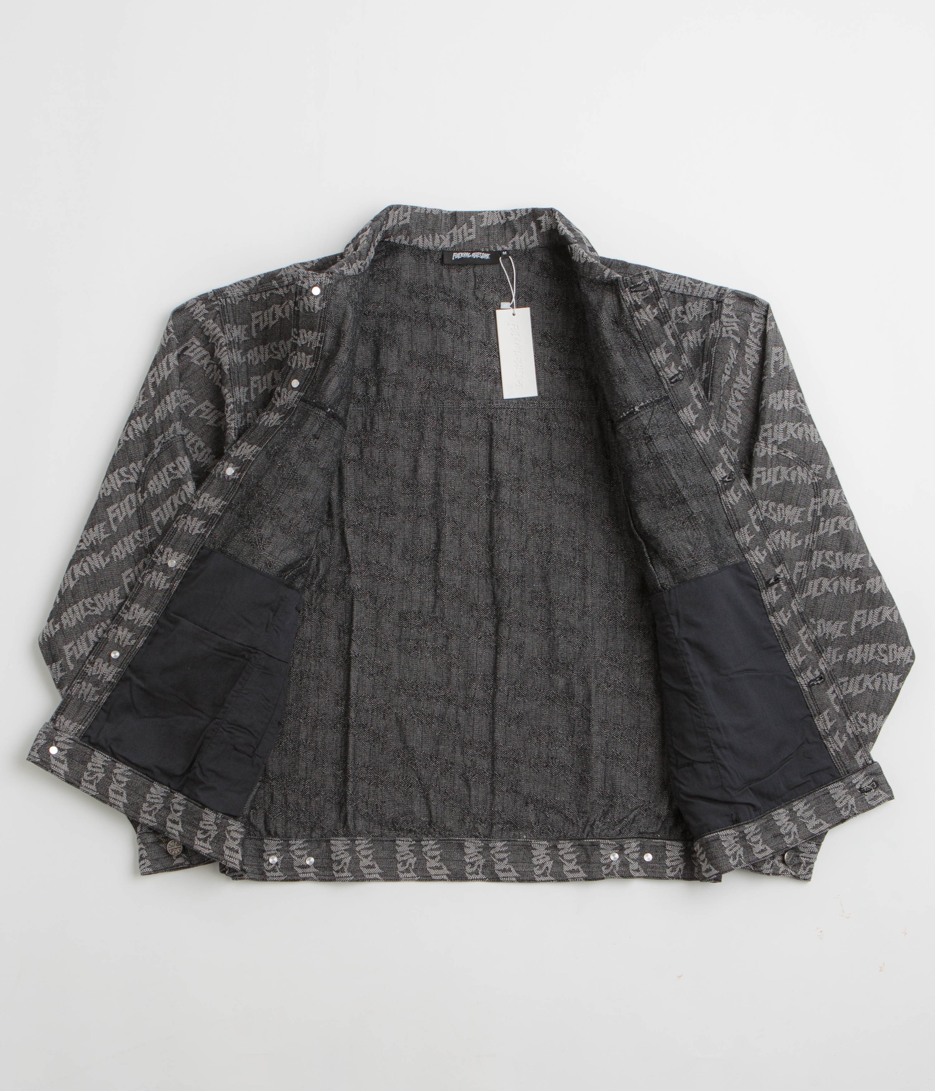 Fucking Awesome Herringbone Work Jacket - Black / Light Grey