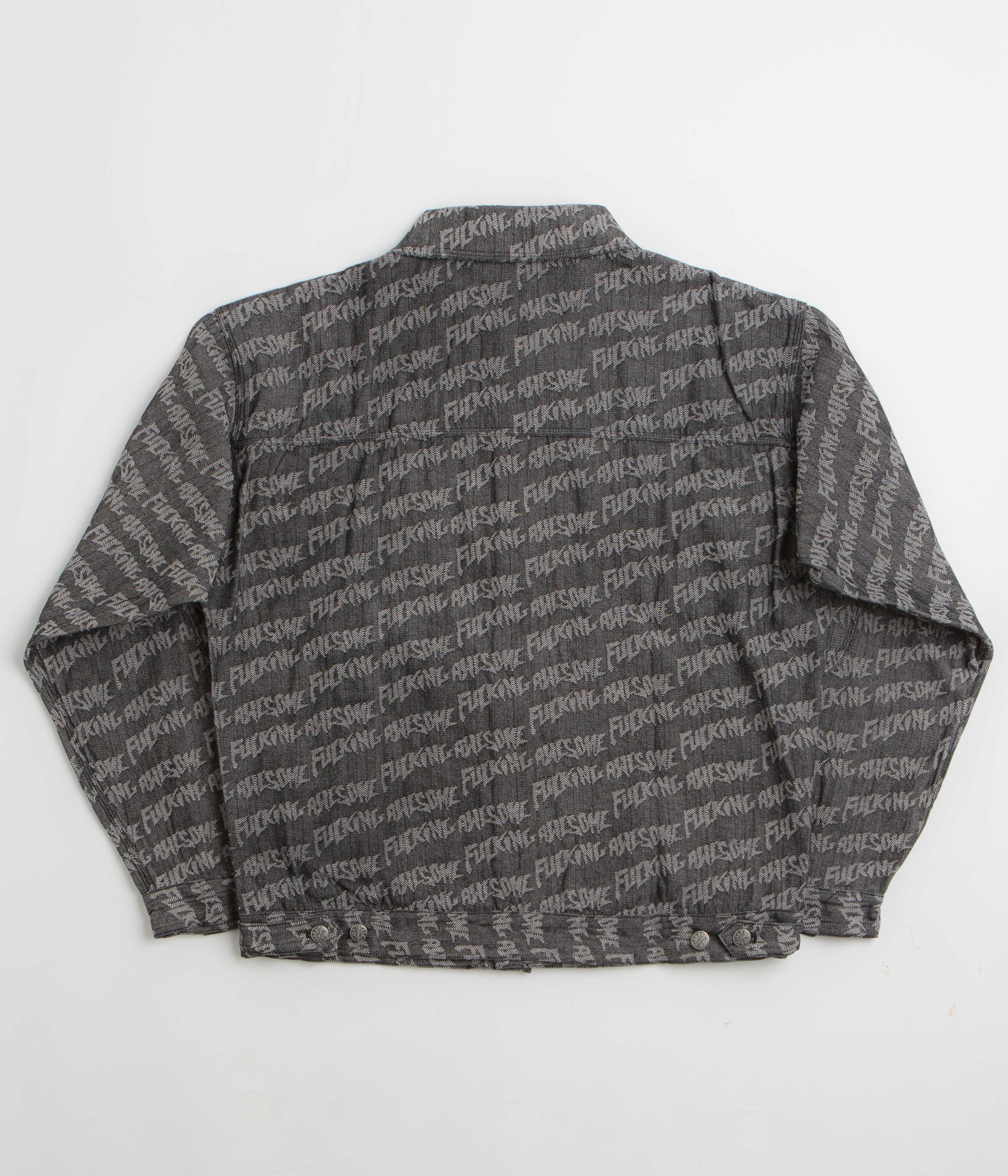 Fucking Awesome Herringbone Work Jacket - Black / Light Grey