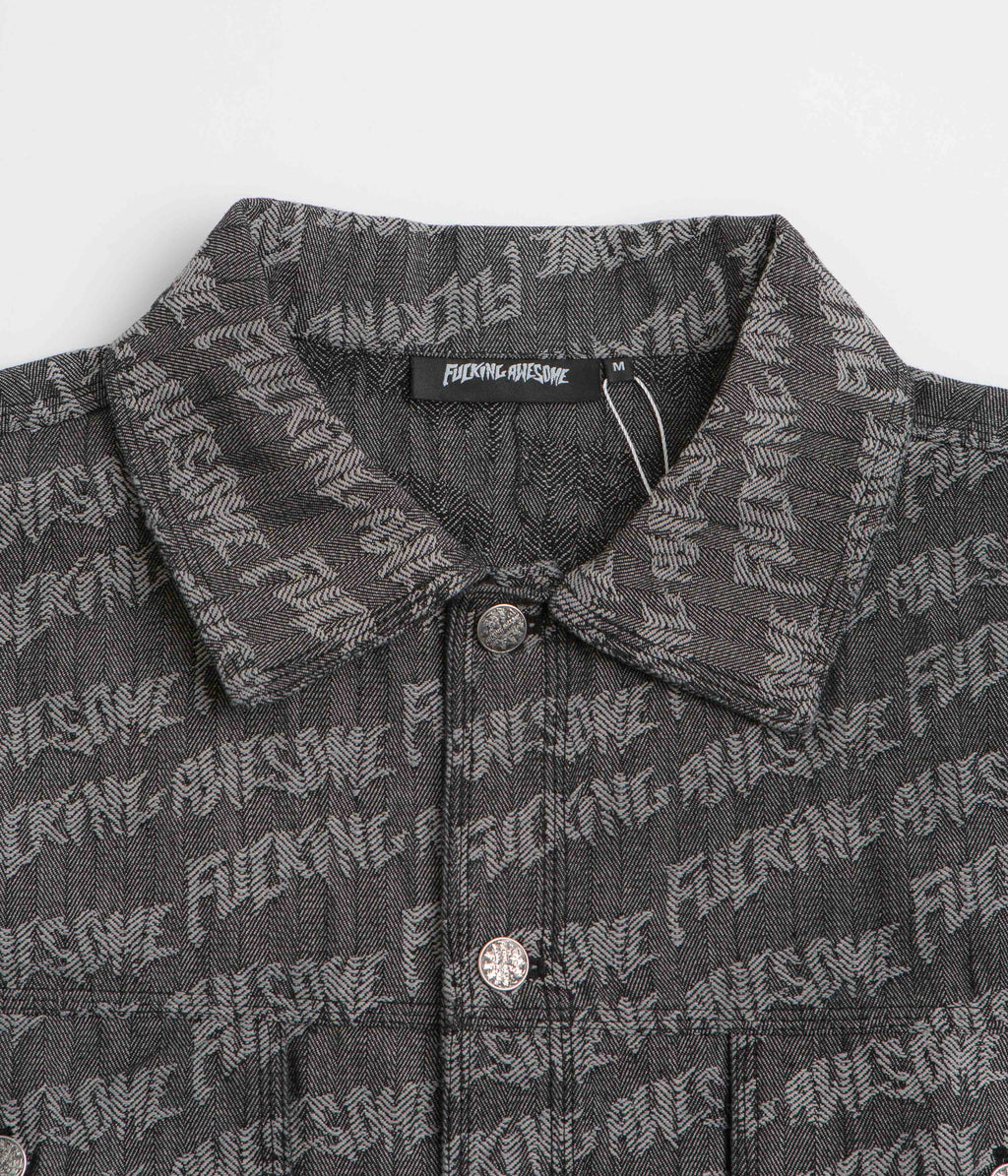 Fucking Awesome Herringbone Work Jacket - Black / Light Grey