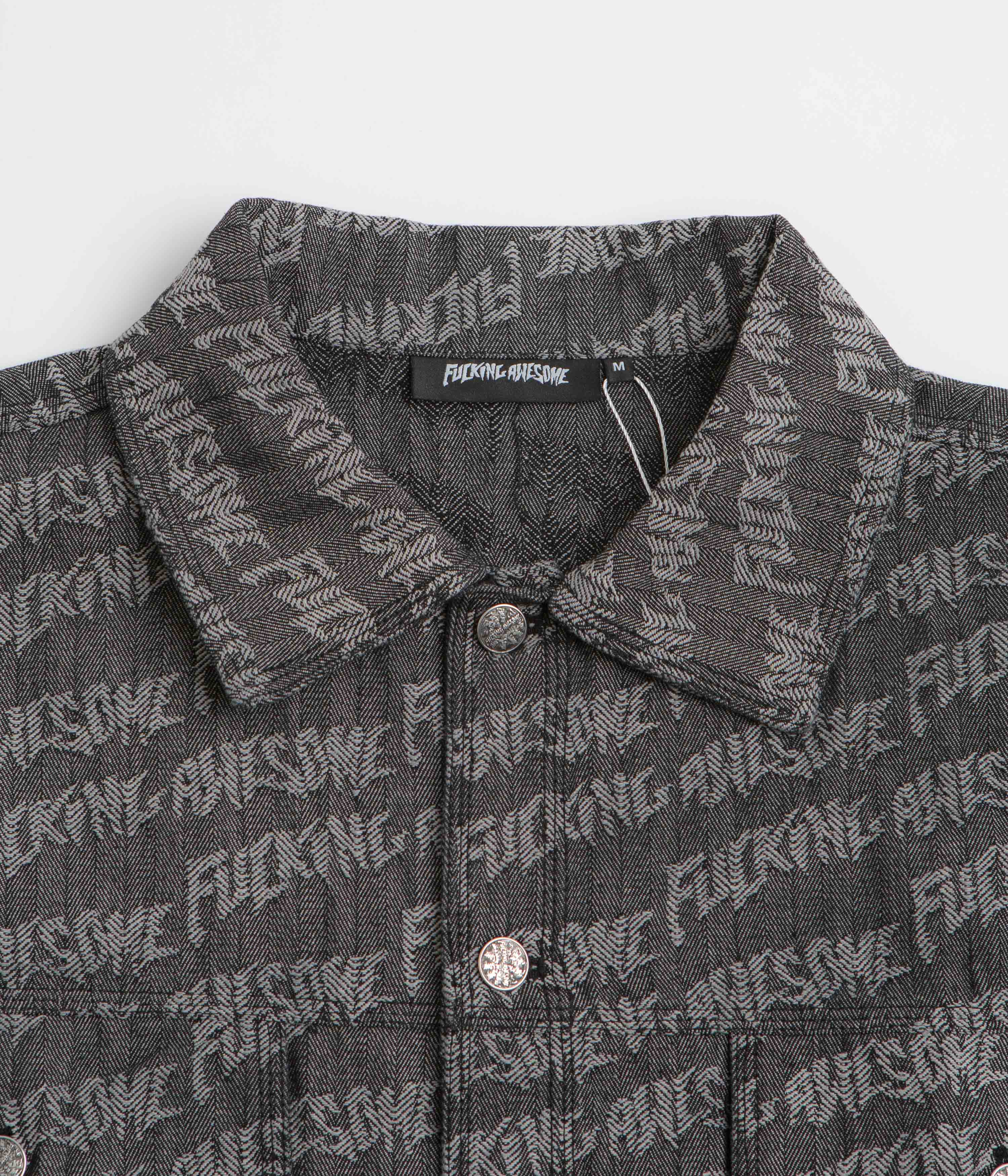 Fucking Awesome Herringbone Work Jacket - Black / Light Grey