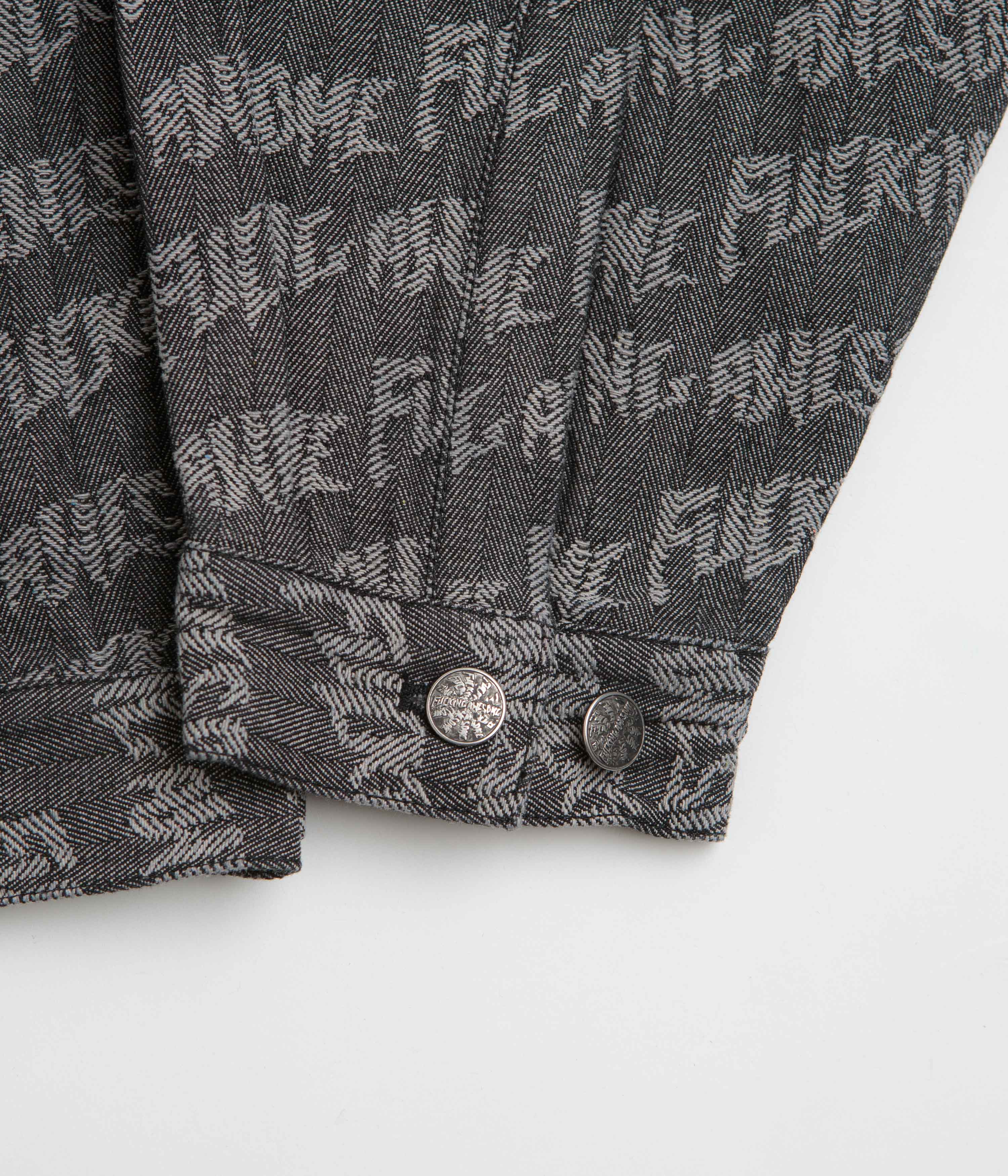 Fucking Awesome Herringbone Work Jacket - Black / Light Grey