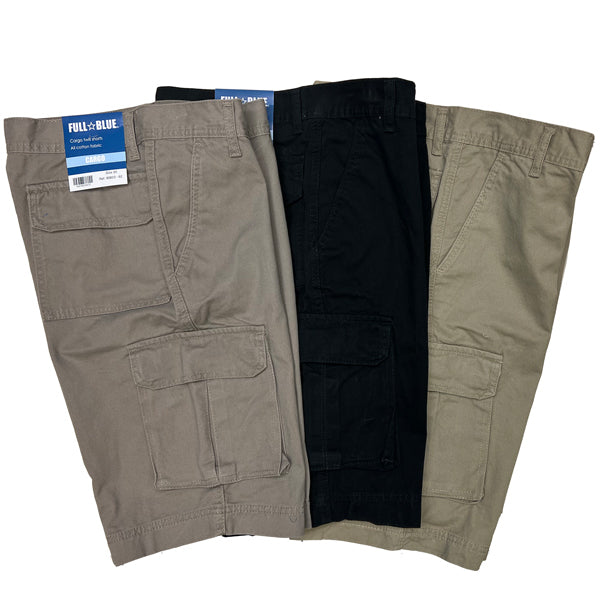 FULL BLUE MENS CARGO TWILL SHORTS