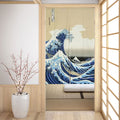 Great Wave Graphic Noren Japanese Door Curtain