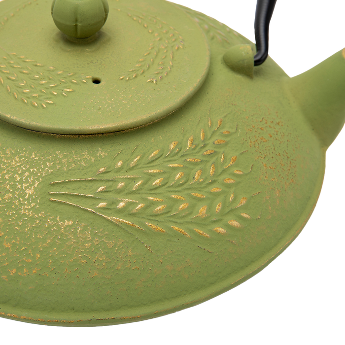 Green Cast Iron Teapot
