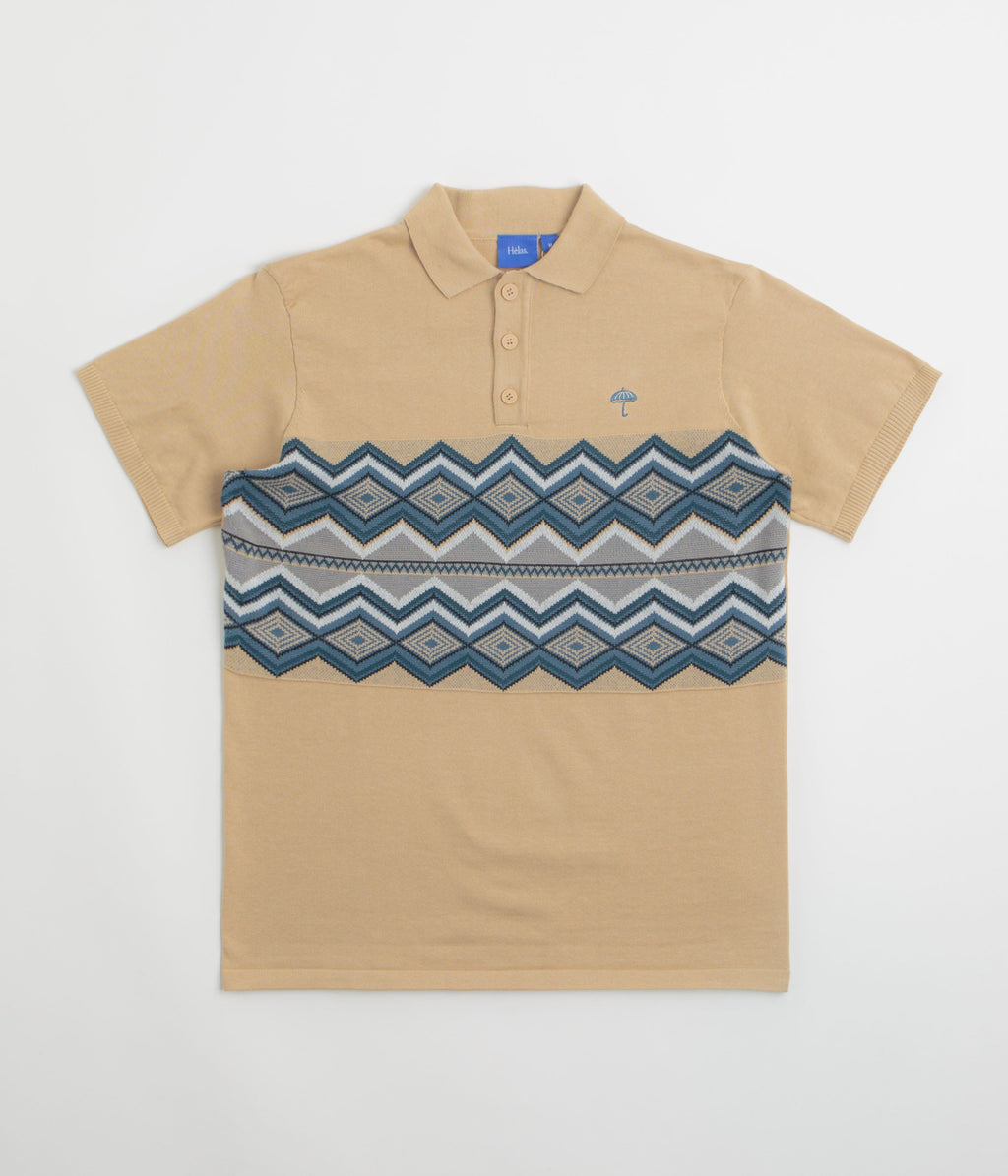 Helas Ete Knit Polo Shirt - Beige