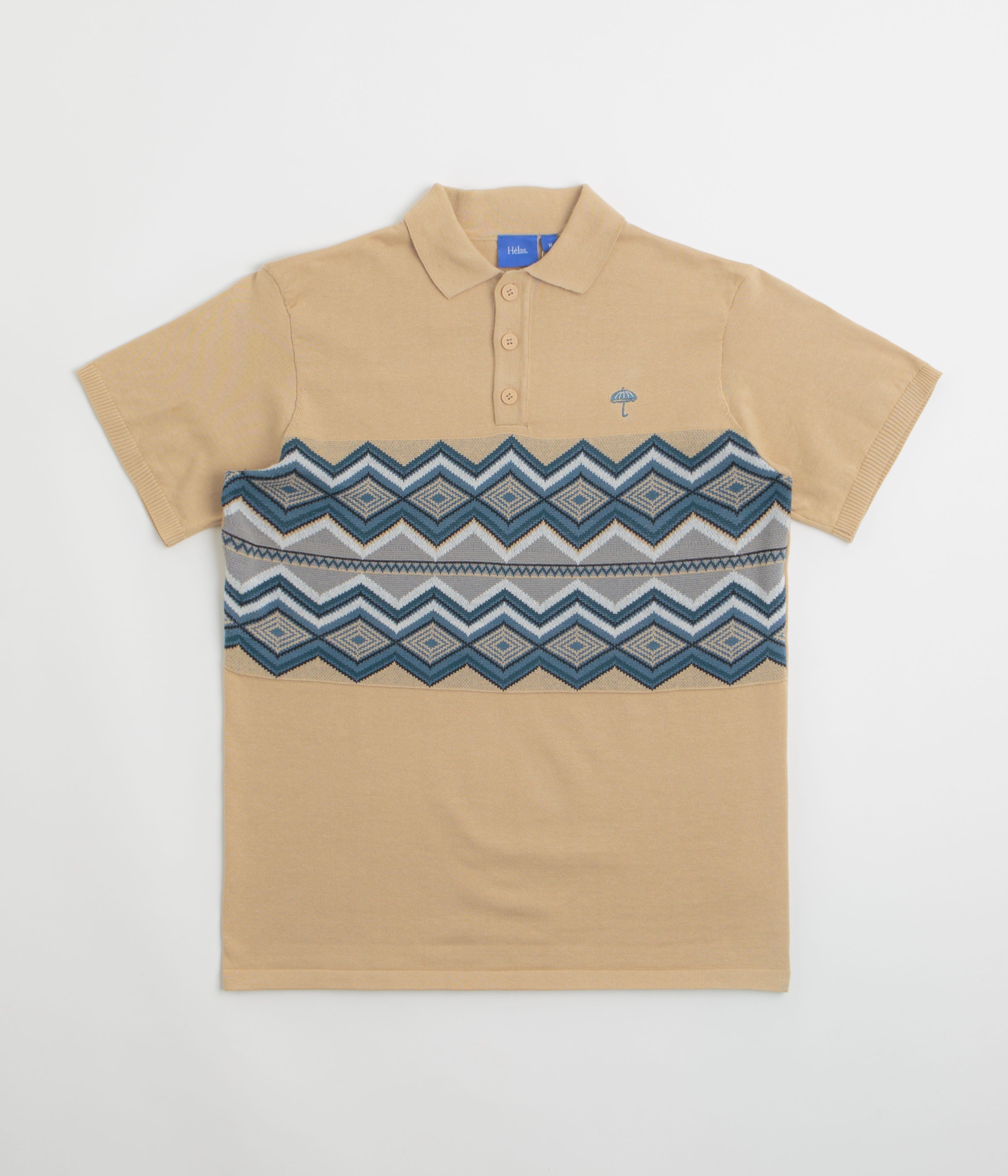 Helas Ete Knit Polo Shirt - Beige