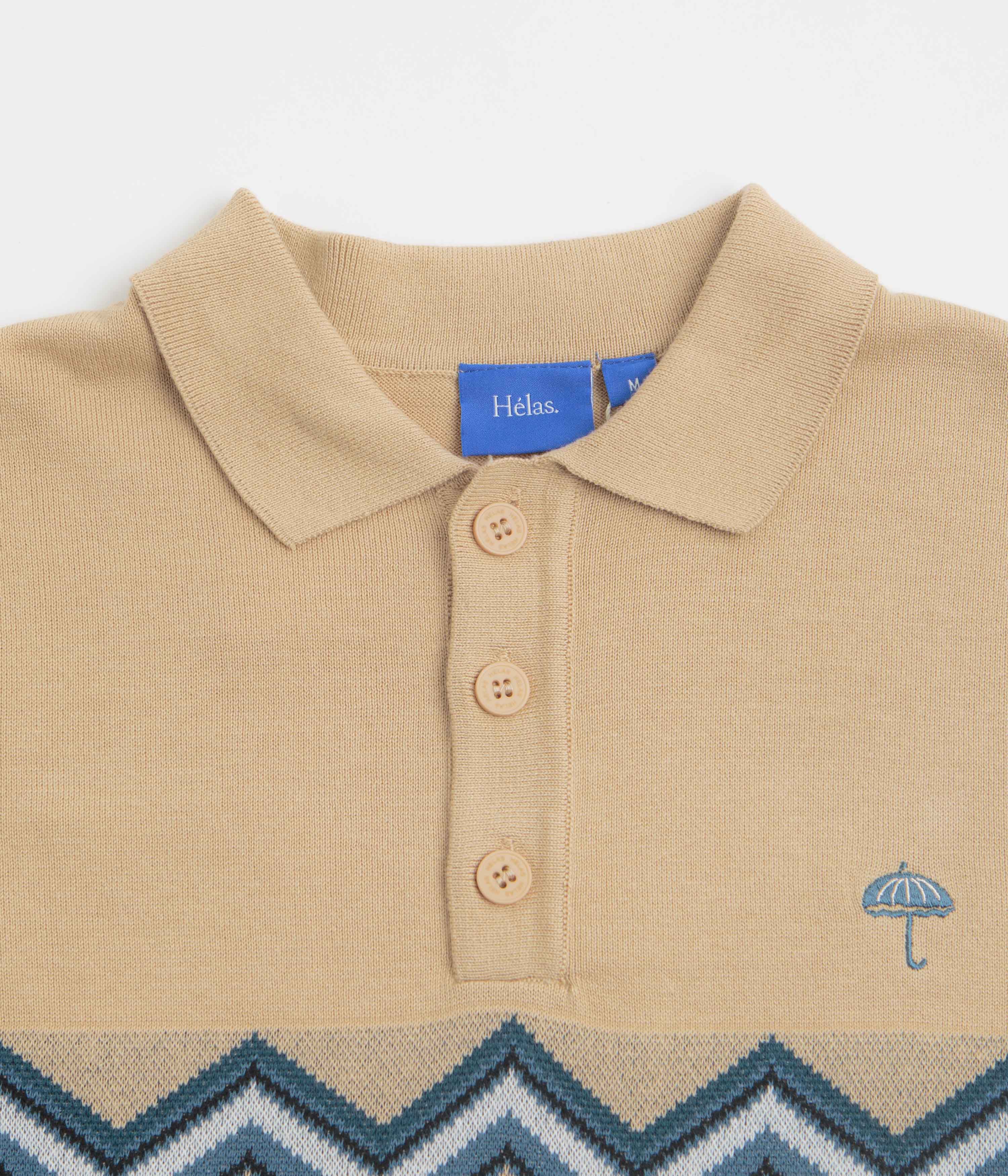 Helas Ete Knit Polo Shirt - Beige