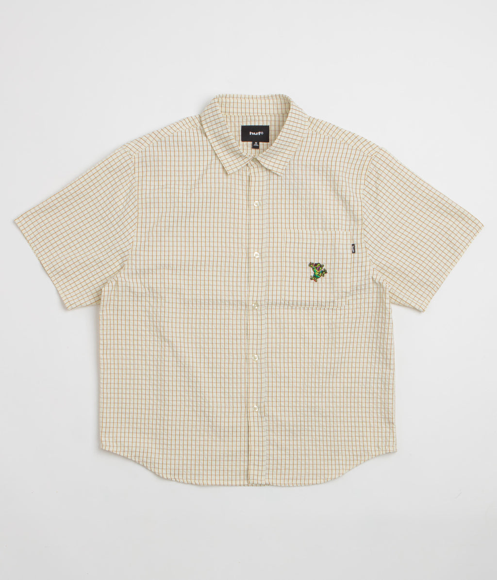 HUF Stuck On You Plaid Short Sleeve Shirt - Natural