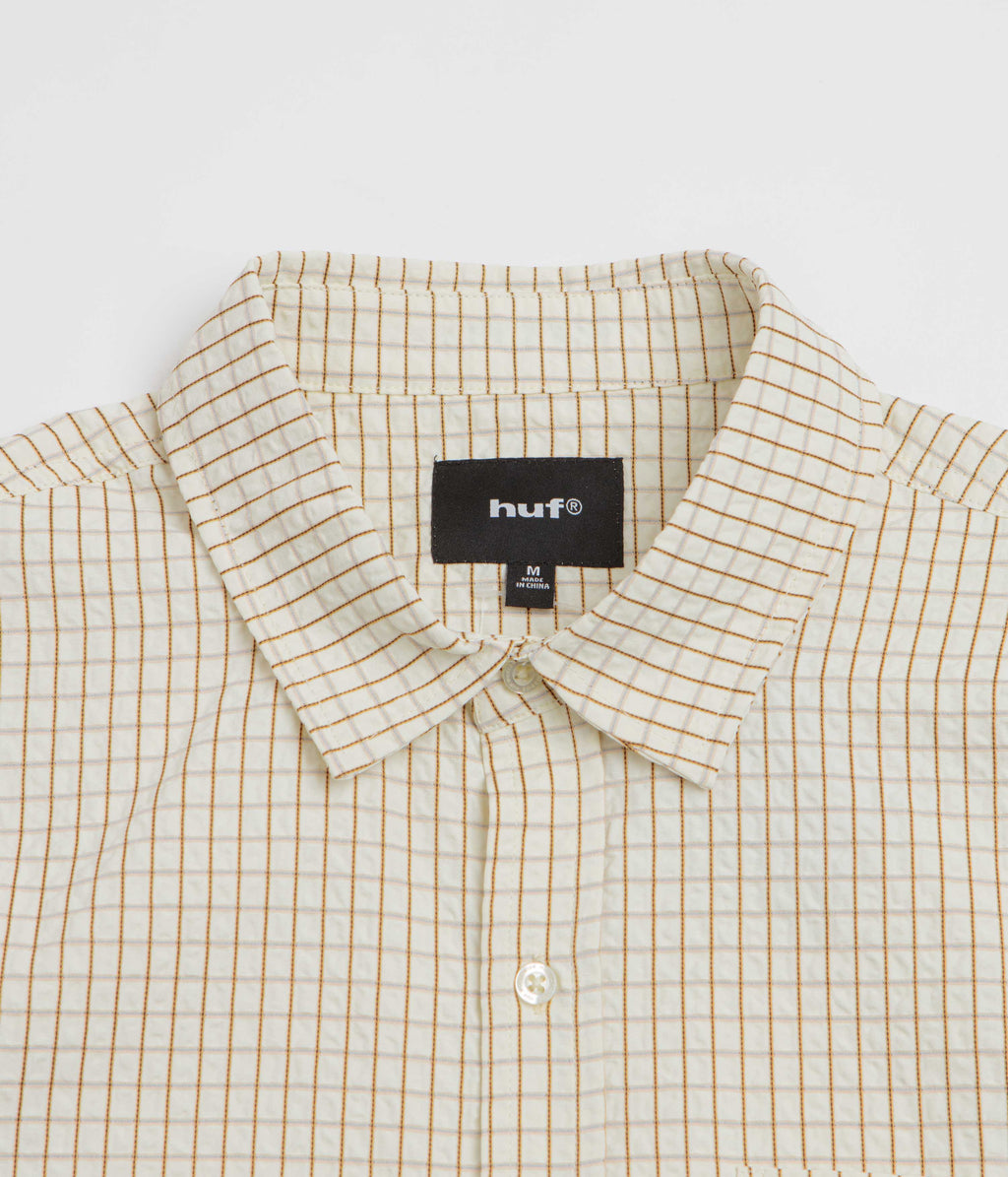 HUF Stuck On You Plaid Short Sleeve Shirt - Natural