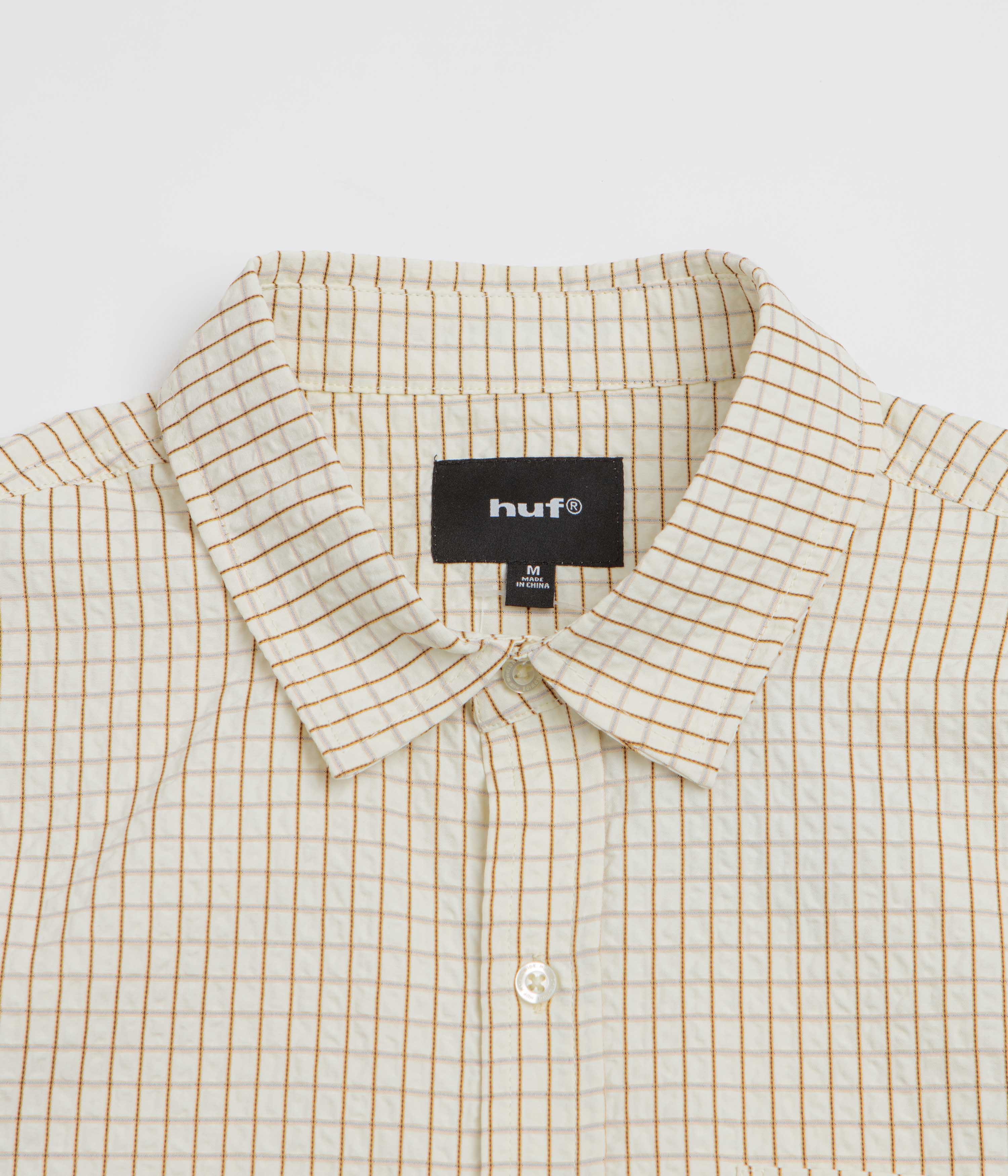 HUF Stuck On You Plaid Short Sleeve Shirt - Natural