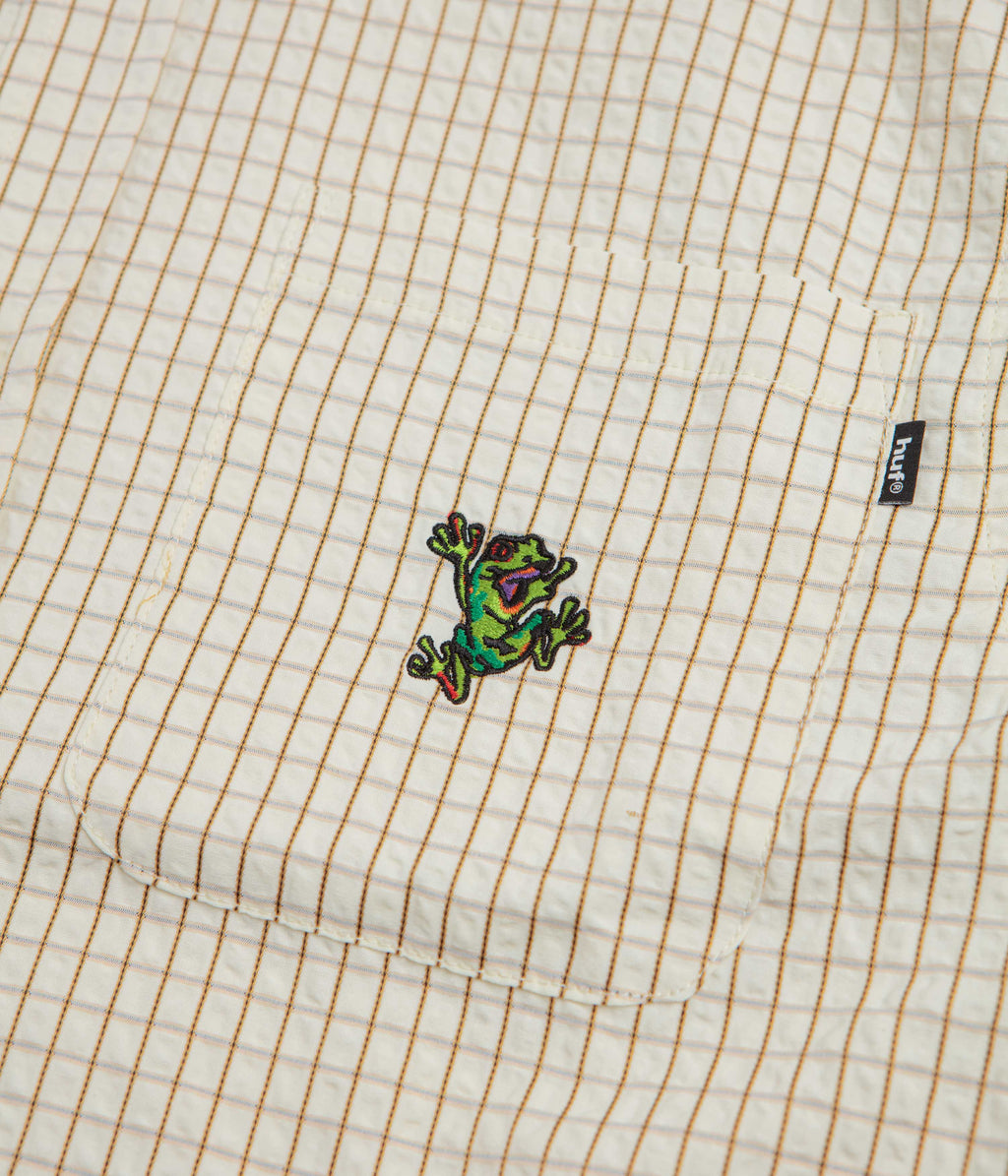 HUF Stuck On You Plaid Short Sleeve Shirt - Natural