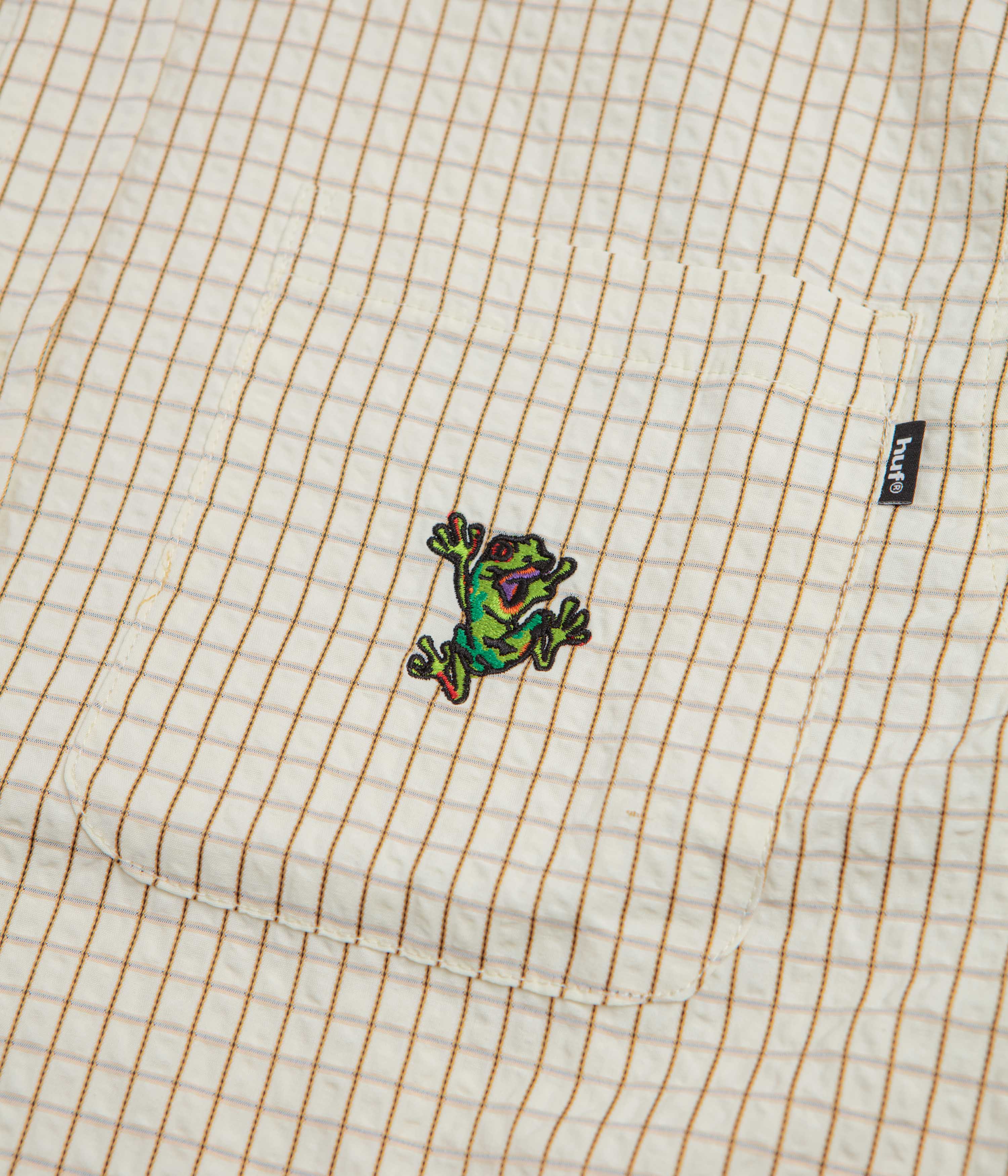HUF Stuck On You Plaid Short Sleeve Shirt - Natural