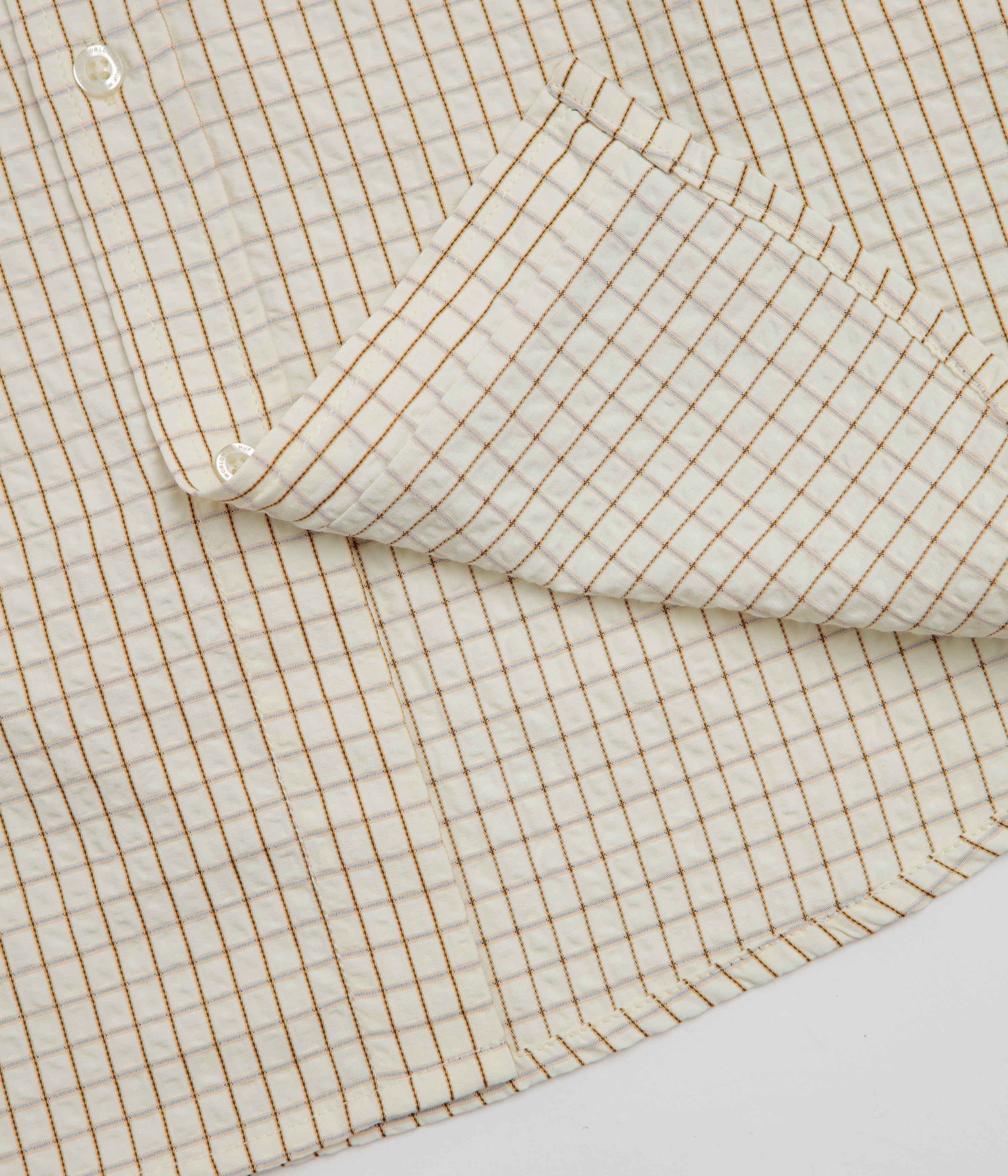 HUF Stuck On You Plaid Short Sleeve Shirt - Natural